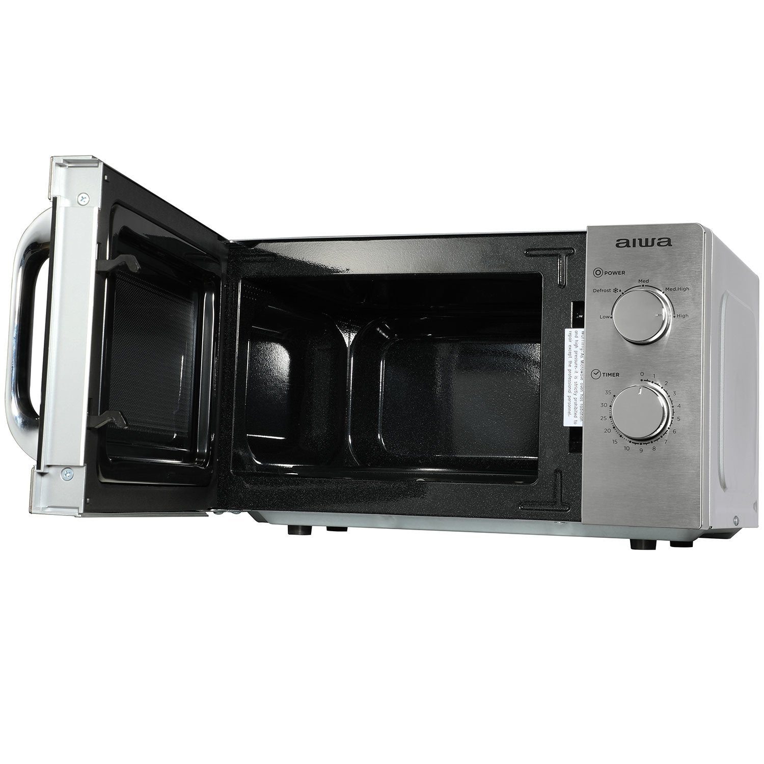 Microondas Aiwa Mw-200sl Frontal Acero Inox Capacidad 20l Potencia 700w