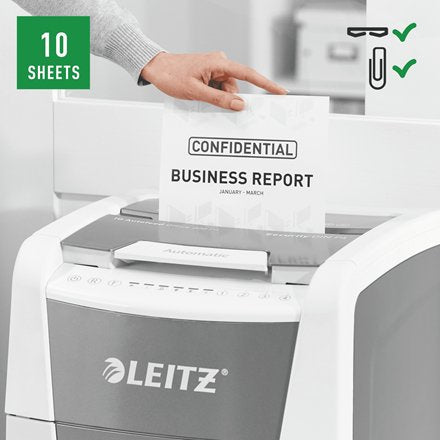 EAN 4002432124121 - Leitz 80150000 triturador de papel Corte cruzado 55 dB 22 cm Gris, Blanco imagen 8
