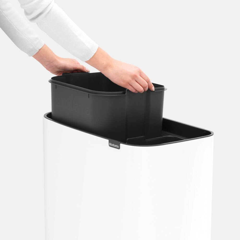 Brabantia Mülleimer Bo Touch Bin Weis, 11 + 23 L