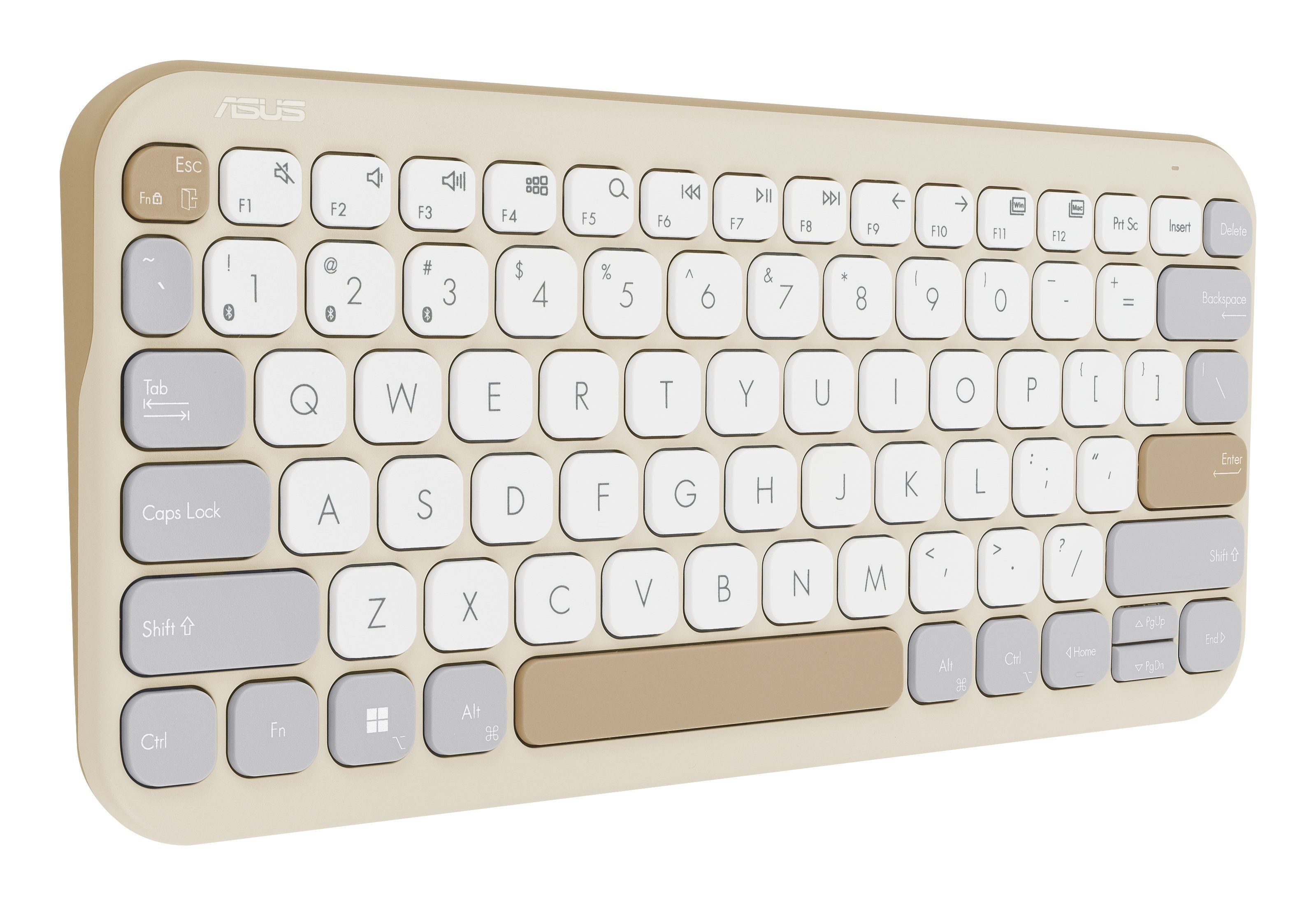 EAN 4711387166161 - ASUS KW100 KEYBOARD/BG/UI/80 teclado Hogar Bluetooth Beige, Avena imagen 7