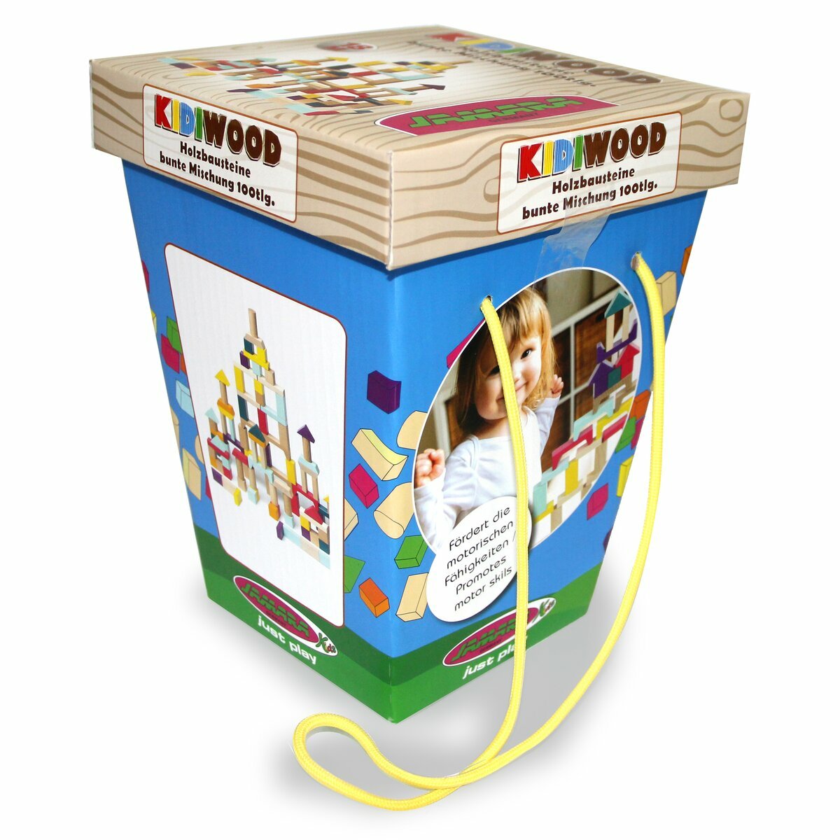 Jamara Kidiwood - Juego De Bloques De Madera 100 Piezas