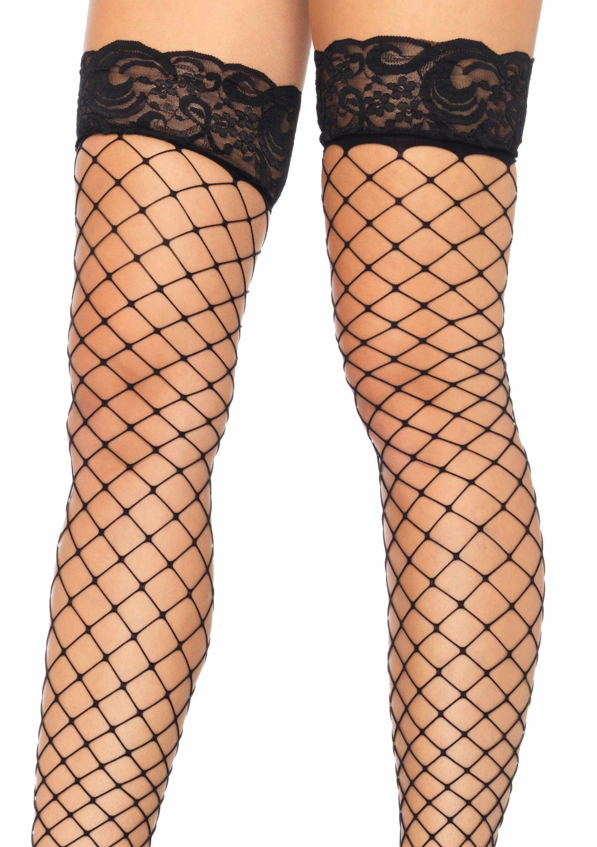 Leg Avenue - Medias De Red & Encaje Negro