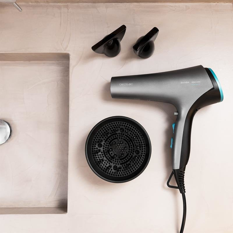 Secador Cecotec Bamba Ionicare 5320 Flashlook Black 2200w Negro 3 Accesorios