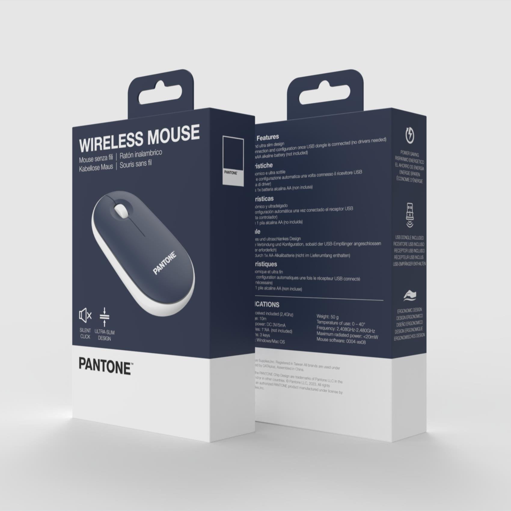 EAN 4713213369487 - Pantone PT-MS001N1 ratón Oficina mano derecha 1200 DPI imagen 2