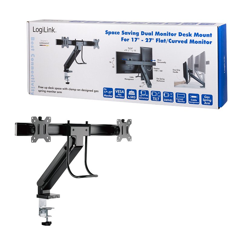 Logilink Bp0102 Soporte Para Monitor 68,6 Cm (27") Abrazadera Negro