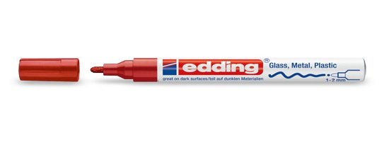 Edding Marcador Permanente 751 Trazo 1-2mm Rojo