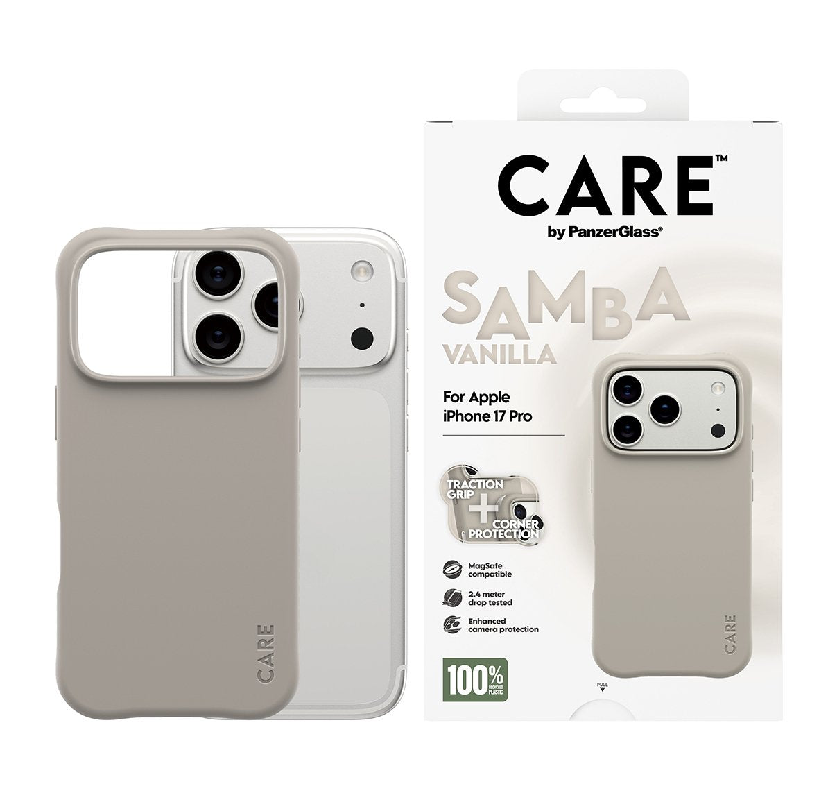 EAN 5715685027178 - PanzerGlass CARE™ by ® Samba Case Vanilla w. MagSafe iPhone 17 Pro funda para teléfono móvil Beige imagen 2