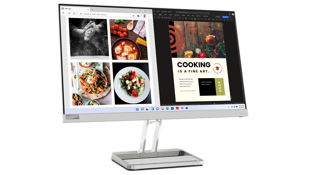 Lenovo L24i-40 Led Display 60,5 Cm (23.8") 1920 X 1080 Pixeles Full Hd Gris