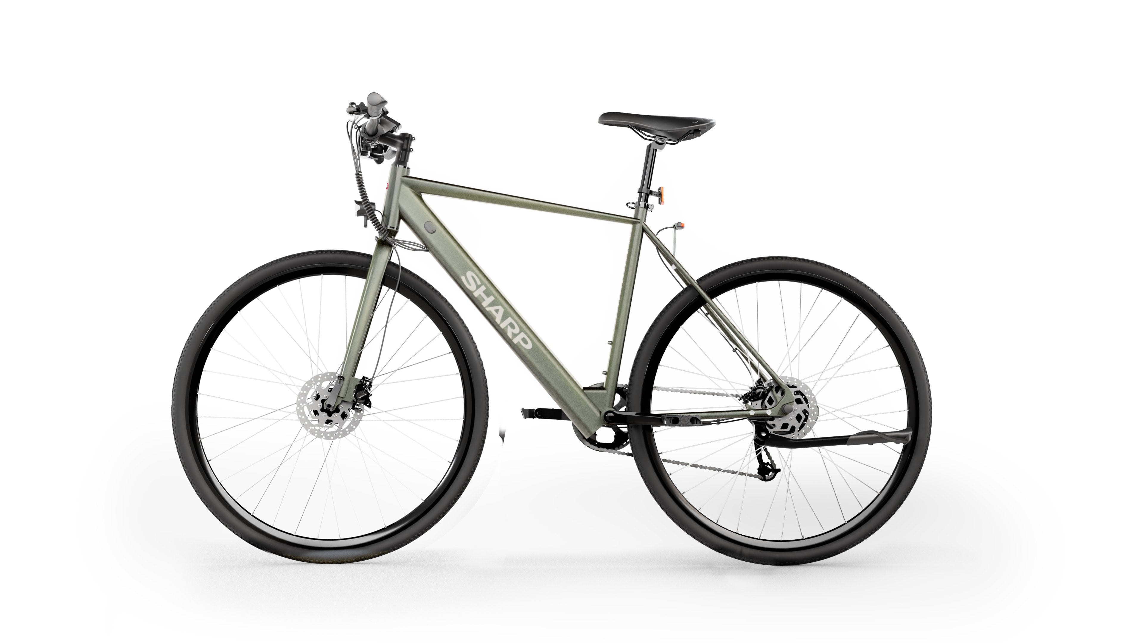 Sharp Gravel E-Bike 250w Motor App 70km GrN Glanz