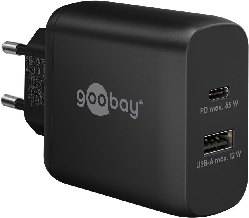 EAN 4040849654091 - Goobay 65409 cargador de dispositivo móvil Teléfono móvil, Portátil Negro Corriente alterna Interior imagen 1