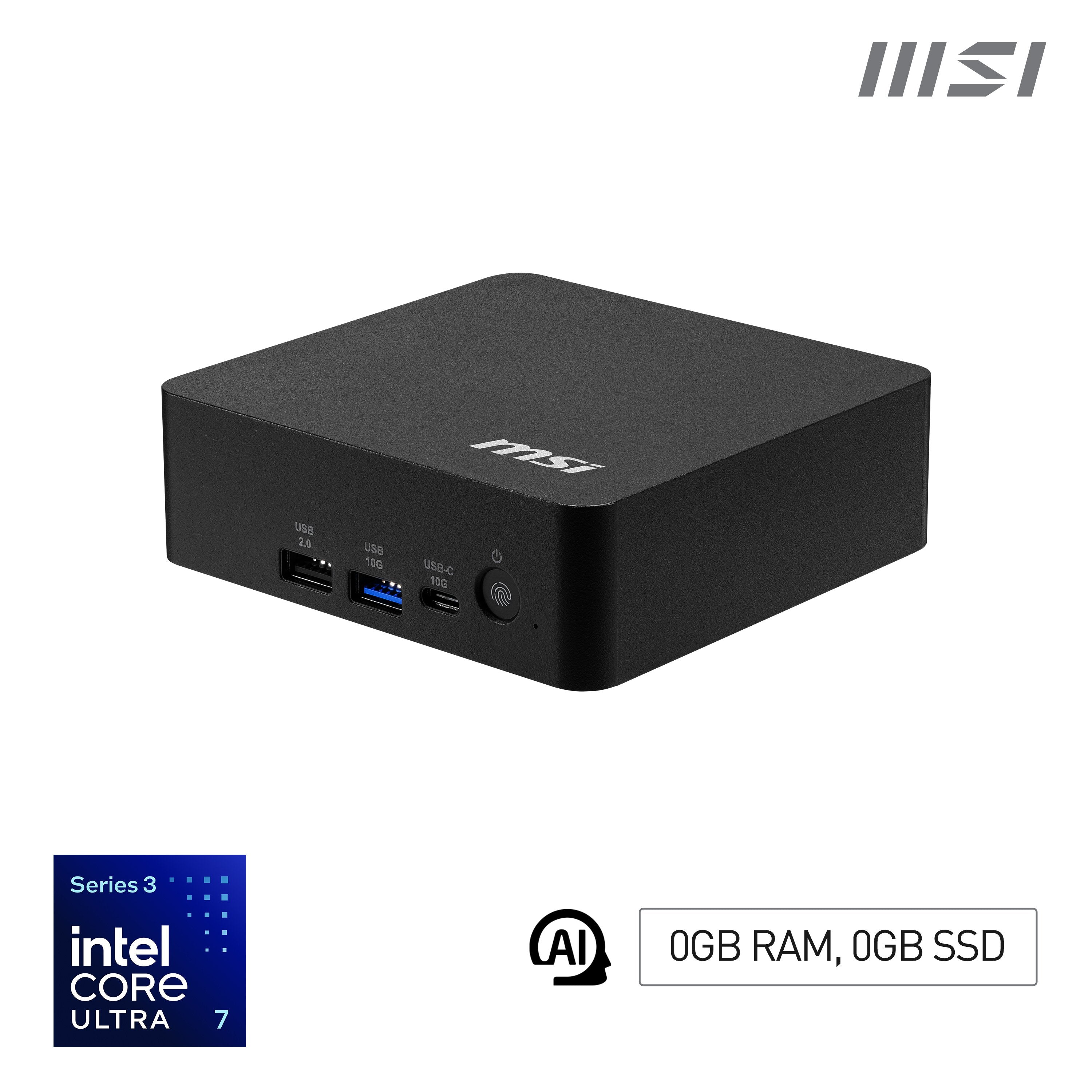 EAN 4711377431194 - MSI Cubi NUC AI+ 3MG-004BEU USFF Negro 355 Intel® SoC FCBGA2540 4,7 GHz Altavoces incorporados imagen 1