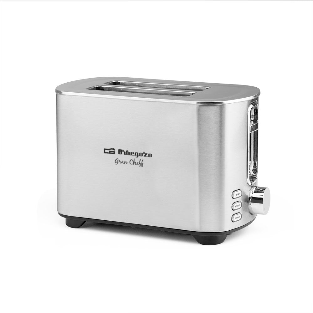 Orbegozo To 5030 Tostadora De Doble Rebanada - Potente Y Versatil Tostador Con 6 Niveles De Tostado - Funciones De