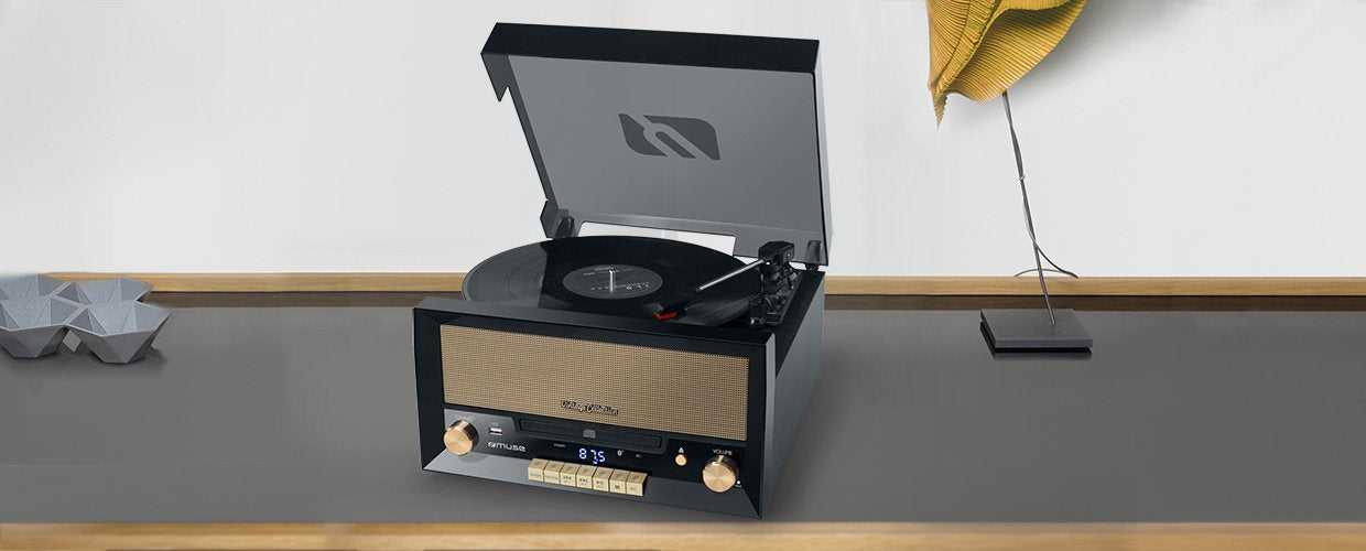 Muse Lector De Vinilo Mt-110 B Cd Bt Radio Encoder