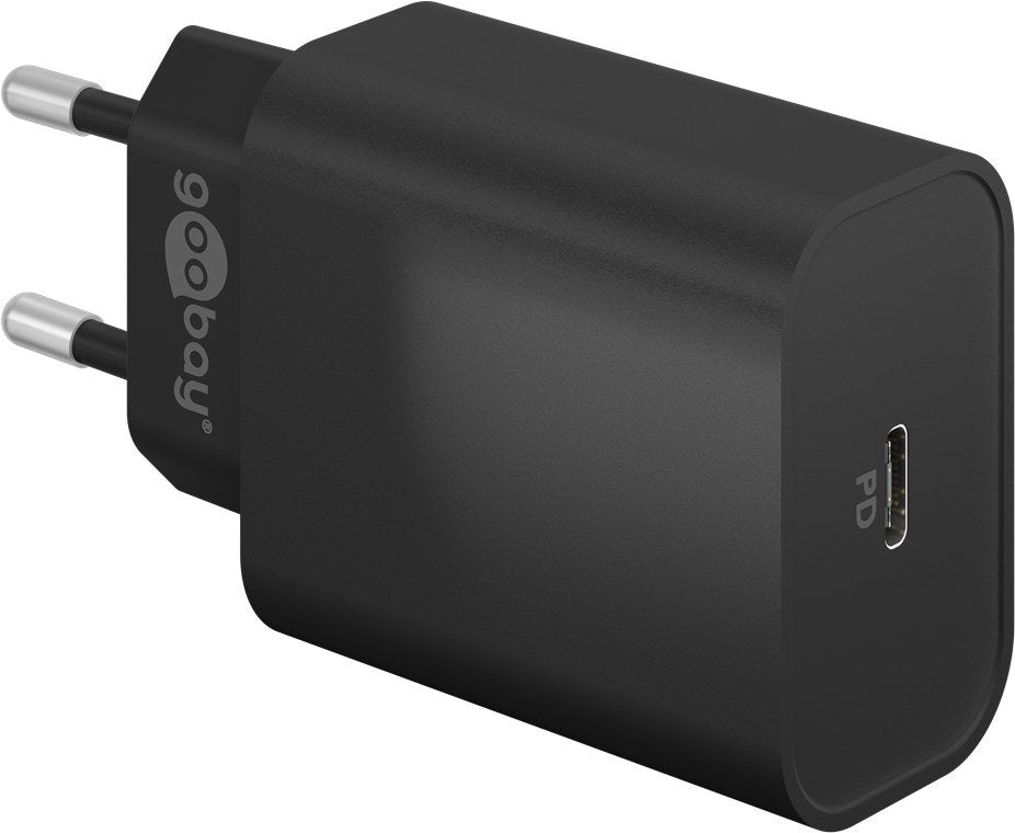 Cargador 45w Usb 1 Puert. Usb-C Negro Pd Salida Lateral Goobay