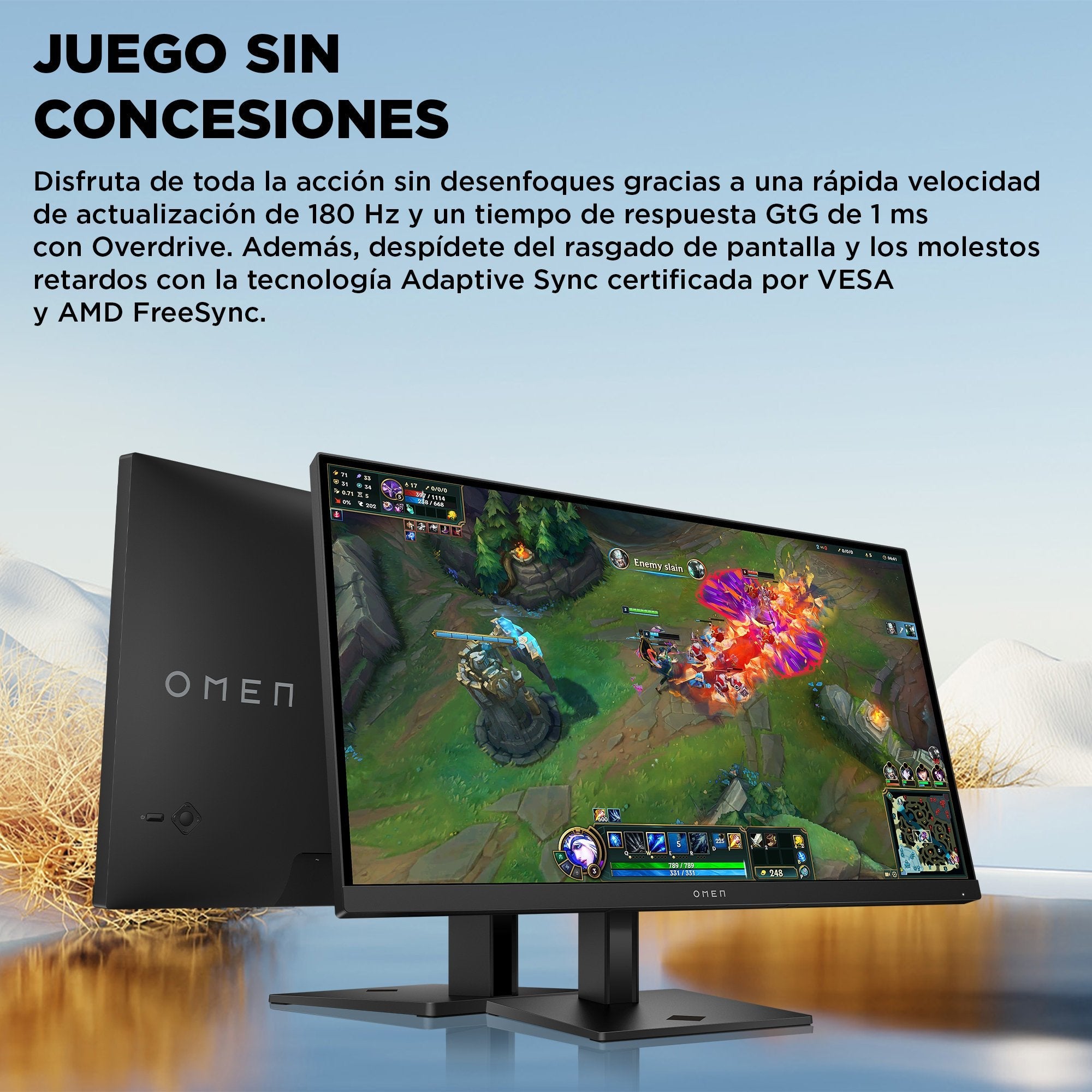 EAN 198701661719 - HP OMEN 27 inch QHD 180Hz Gaming Monitor - 27q G2 pantalla para PC 68,6 cm (27") 2560 x 1440 Pixeles Quad  imagen 11