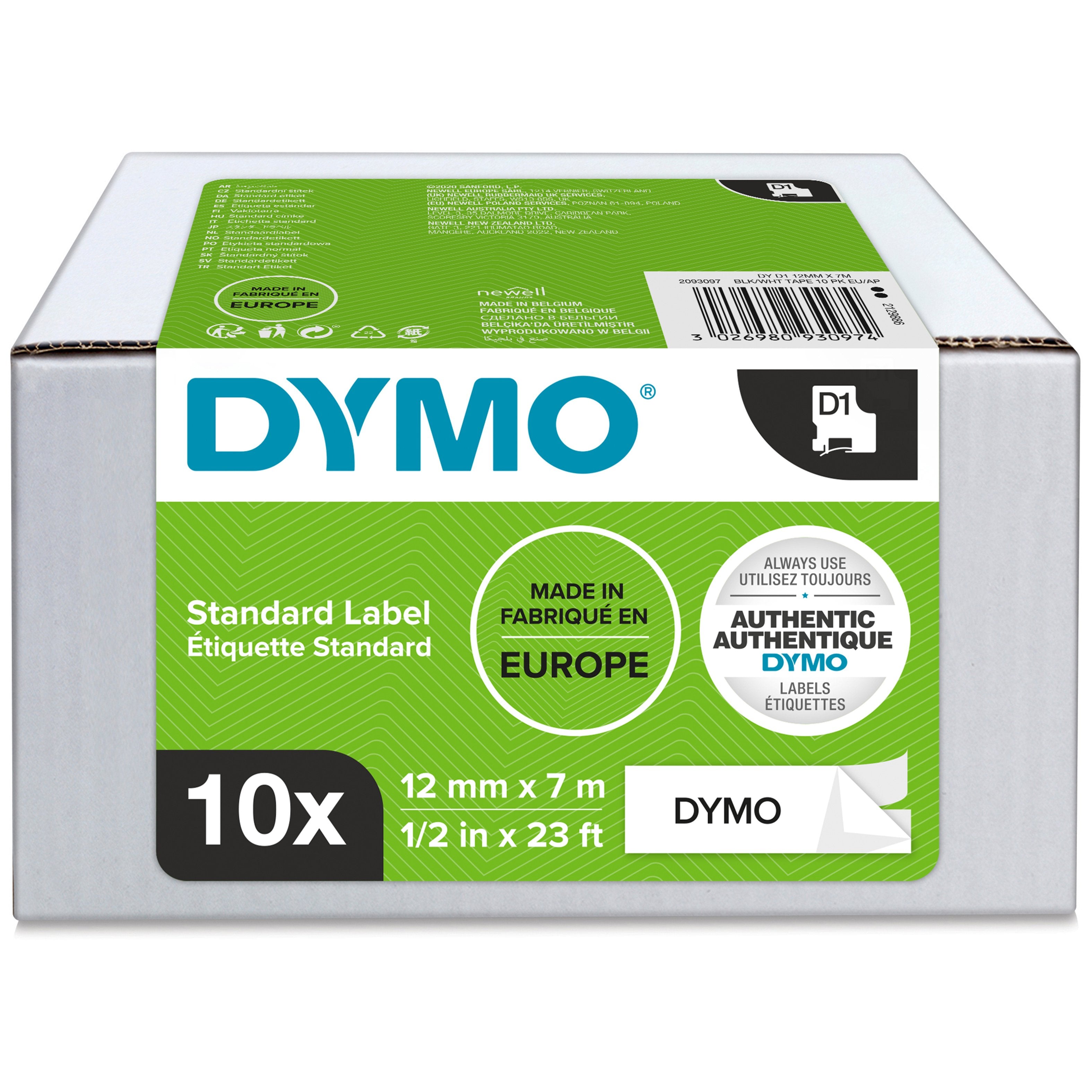 EAN 3026980930974 - DYMO S0720530 Negro Etiqueta para impresora autoadhesiva imagen 1