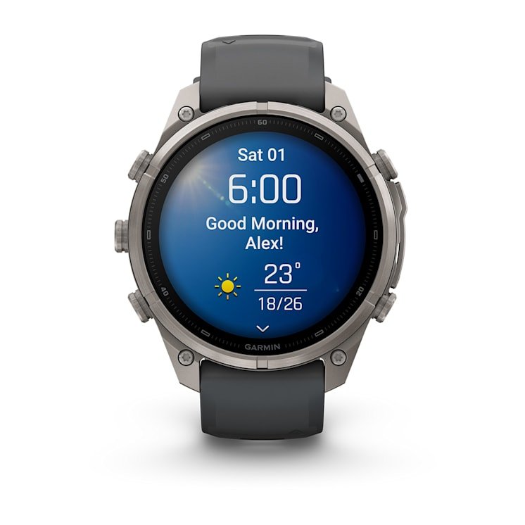 Garmin Fenix 9 Pro Bluetooth Gps 47mm Titanio Con Correa De Silicona En Gris