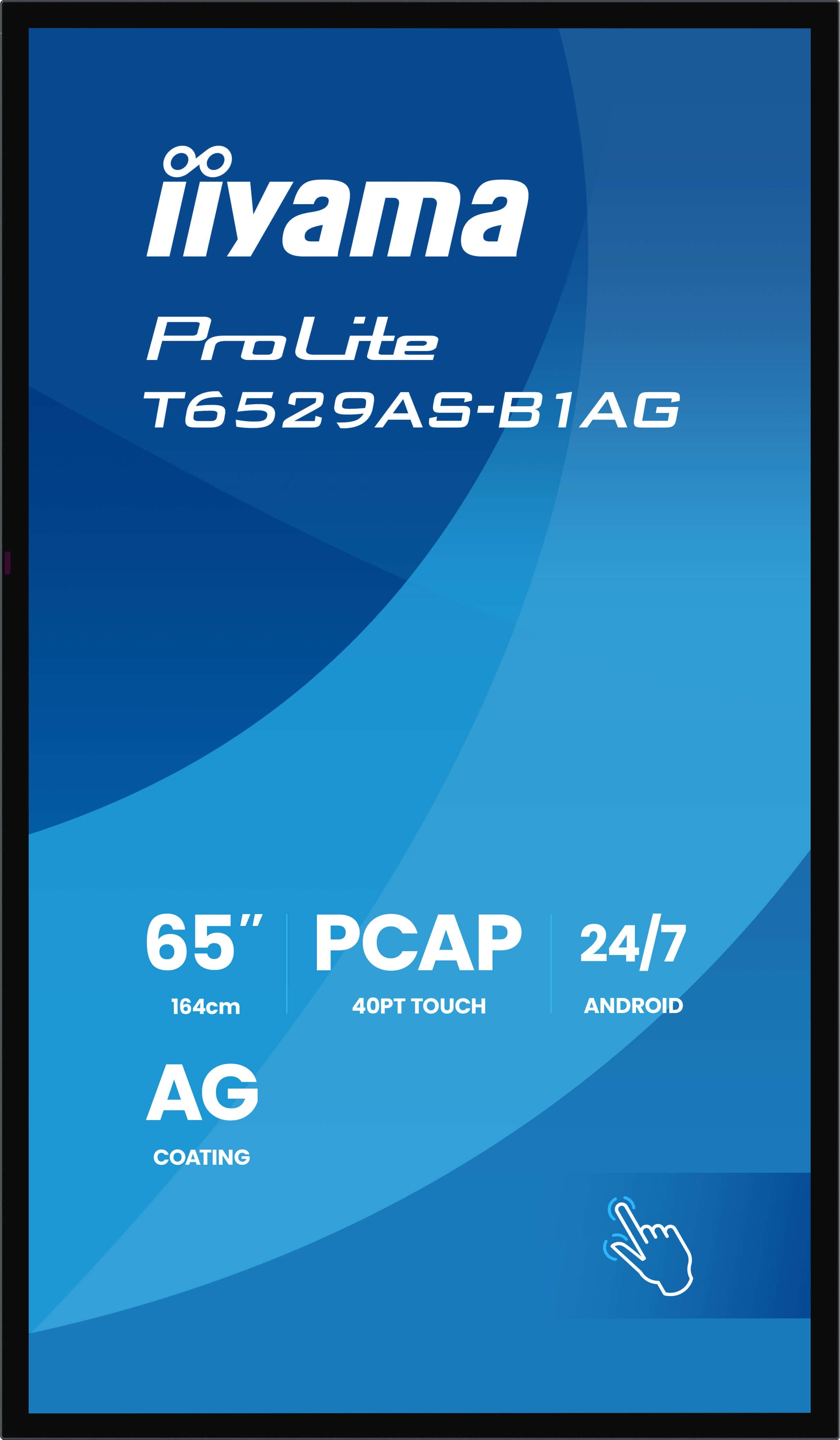 Iiyama T6529as-B1ag Pantalla De Señalización Panel Plano Interactivo 163,8 Cm (64.5") Led Wifi 500 Cd / M² 4k Ultra Hd Negro Pantalla Táctil Procesador Incorporado Android 24/7