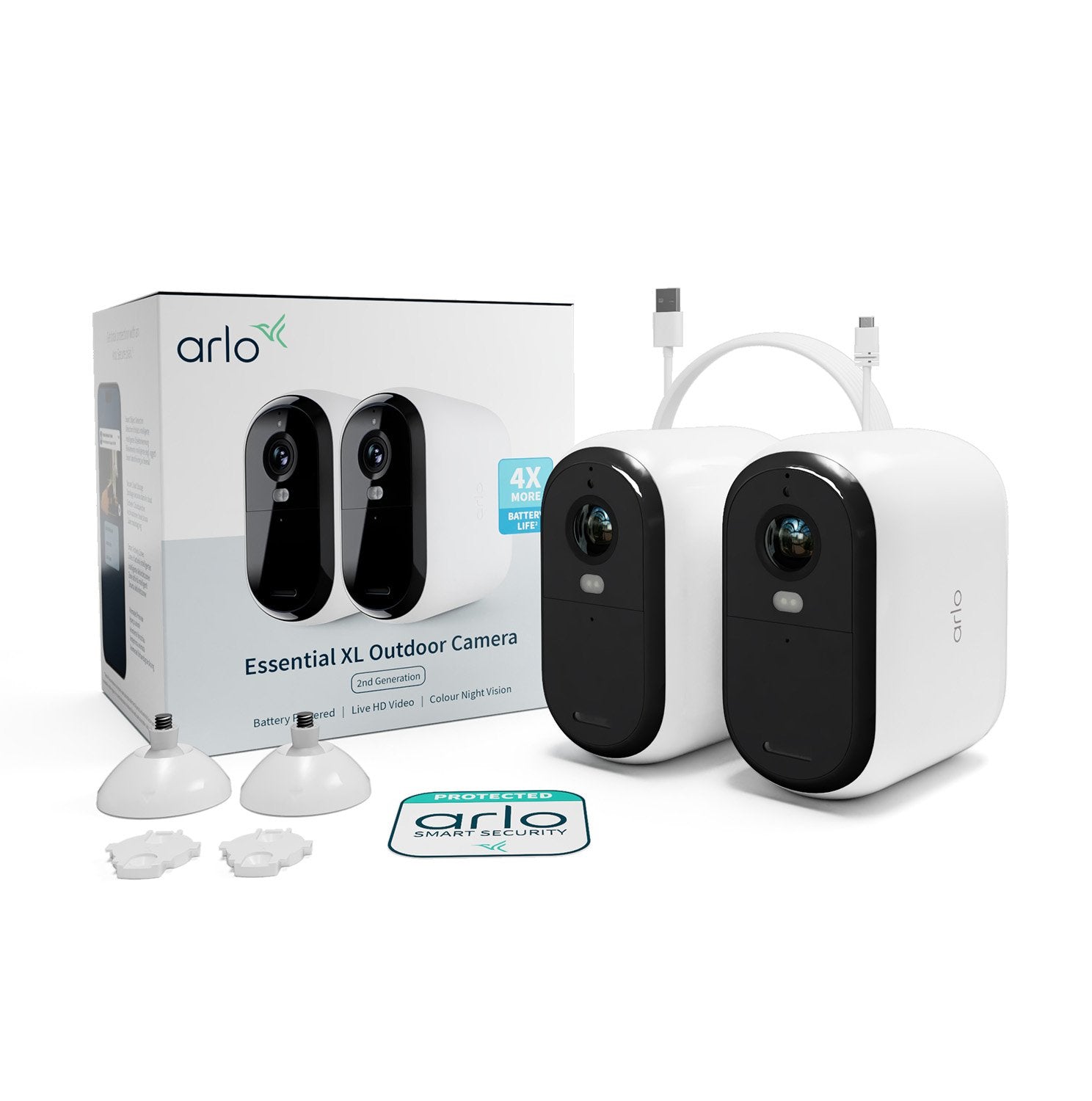 Arlo Essential 2 Xl Fhd Outdoor Camera 2pack