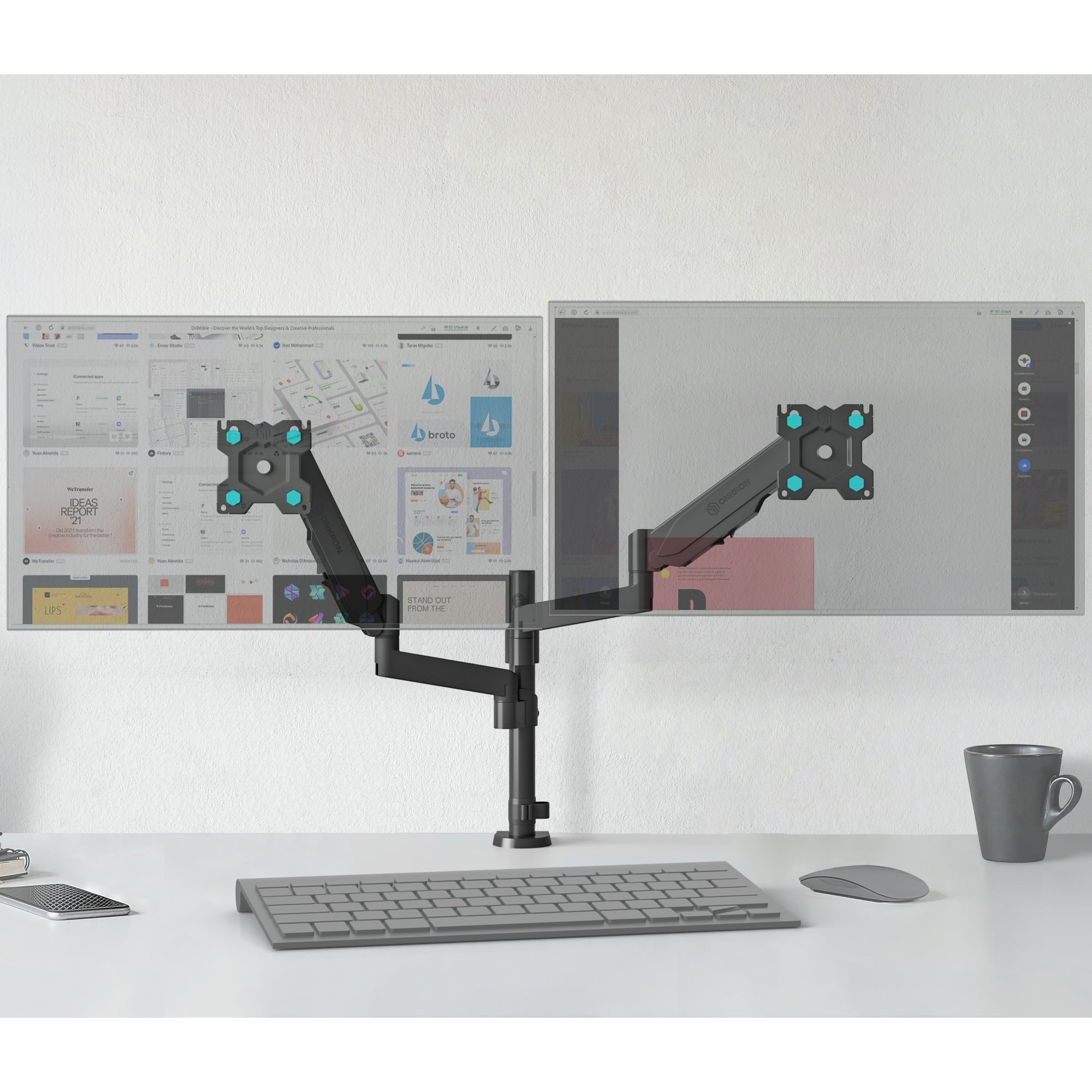 EAN 4603728441566 - ONKRON G140-B soporte para monitor 81,3 cm (32") Escritorio imagen 4
