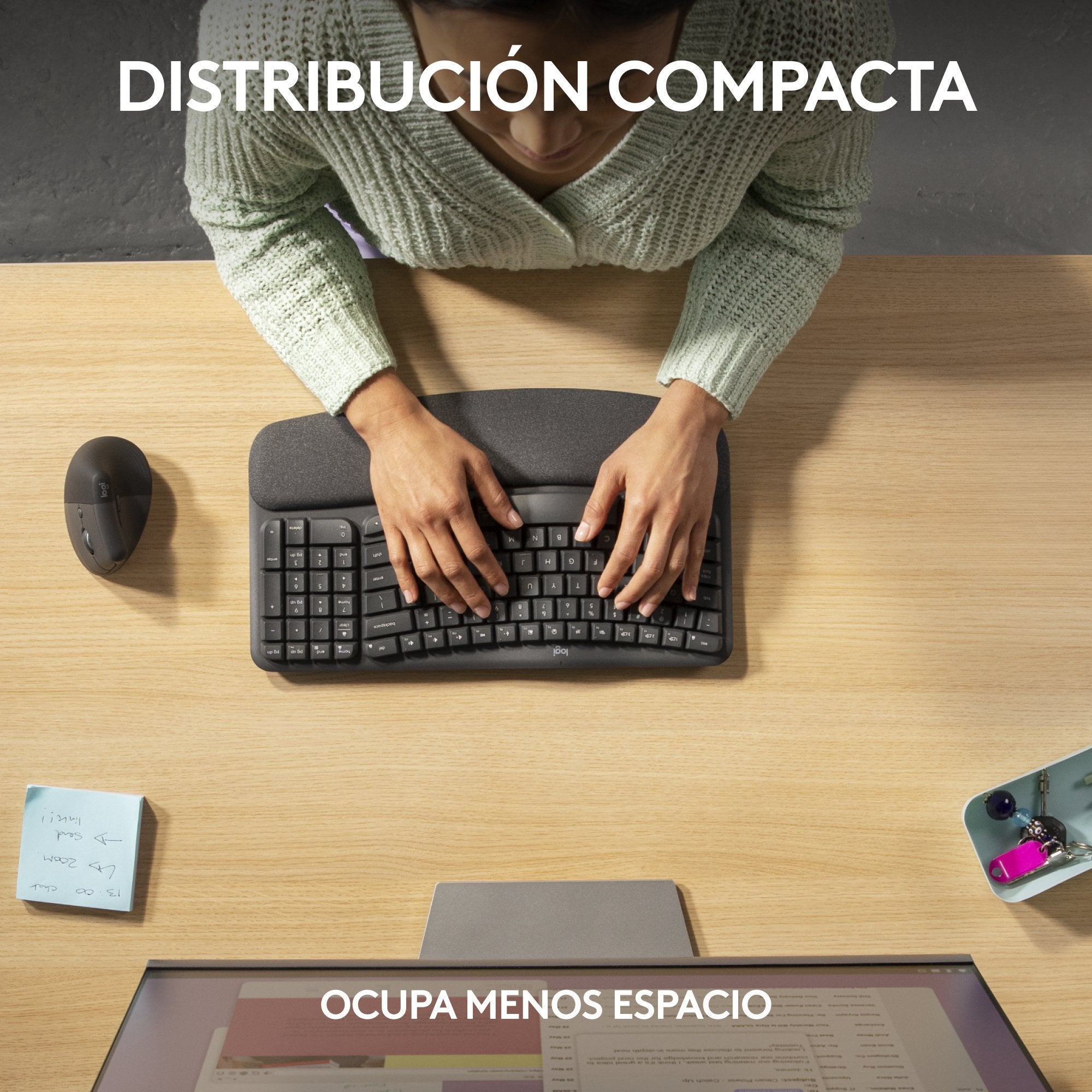 EAN 5099206117259 - Logitech Wave Keys for Business teclado Oficina RF Wireless + Bluetooth QWERTY Español imagen 11