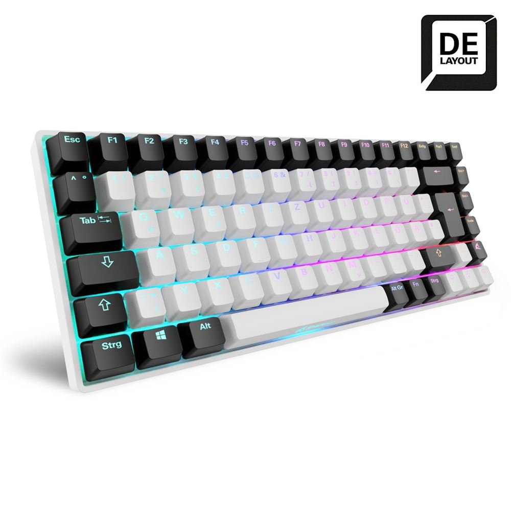 Teclado Alemán Sharkoon Skiller Sgk50 S3, Gaming Blanco