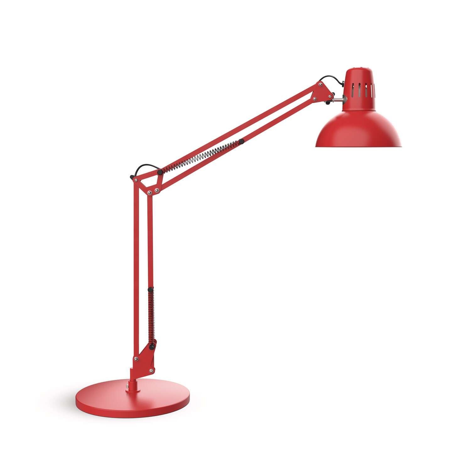 Maul Lampara Escritorio Maulstudy Lampara Led Con Soporte Ajustable Con Brazo Articulado Para Escritorio Elegante Lampara De Mesa Metálica Led Exclusiva Fuente De Luz Led Rojo