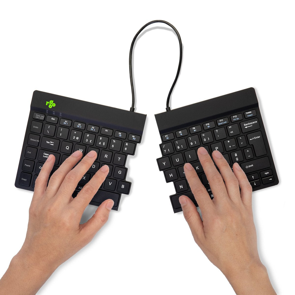 R-Go Split Break Keyboard, Qwerty (Pt), Bluetooth, Black