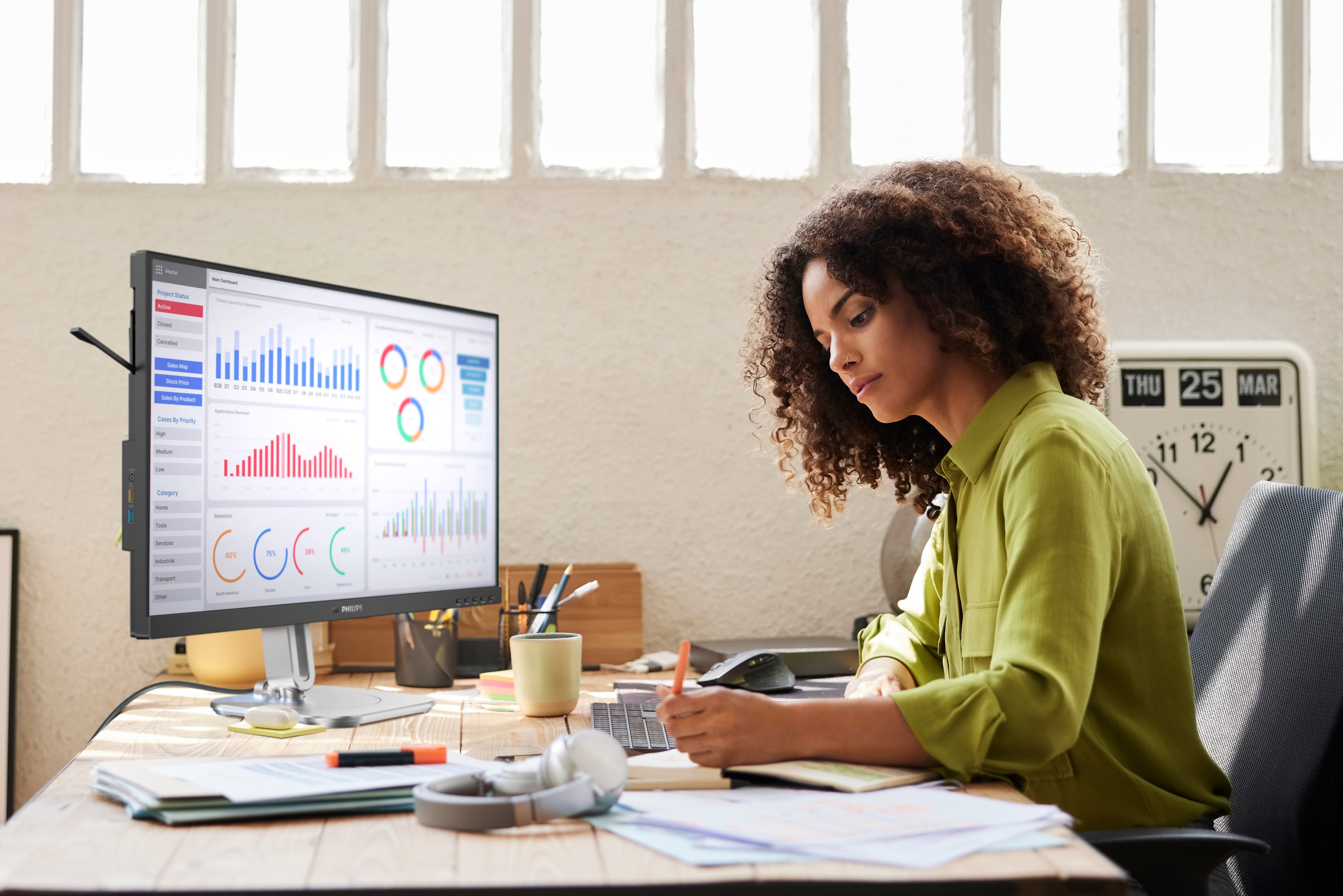 Monitor Philips 27b2g5601 00 27" 2560x1440 100hz 2xhdmi Dp Usb Dark Gray