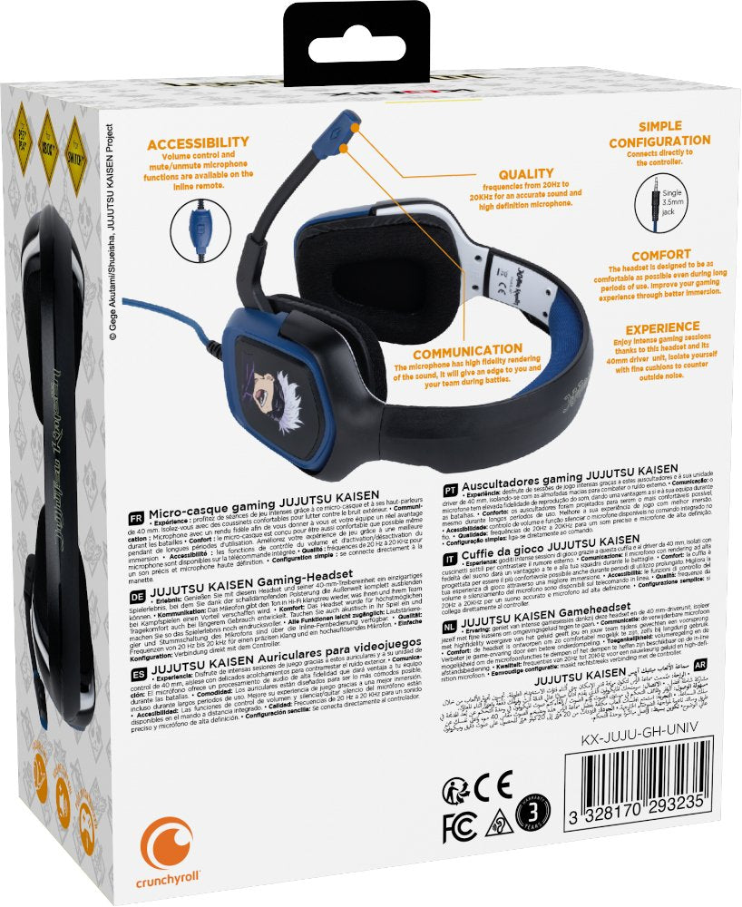 Headset Konix Jujutsu Kaisen 40mm Neodimio Micro Flexible Multiplataforma Kx-Juju-Gh-Univ