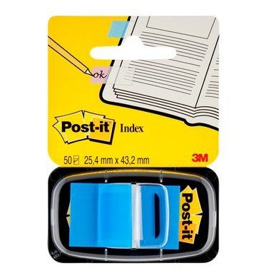 Marcador Index Mediano Post-It 3m Dispensador 50 Unidades Azul