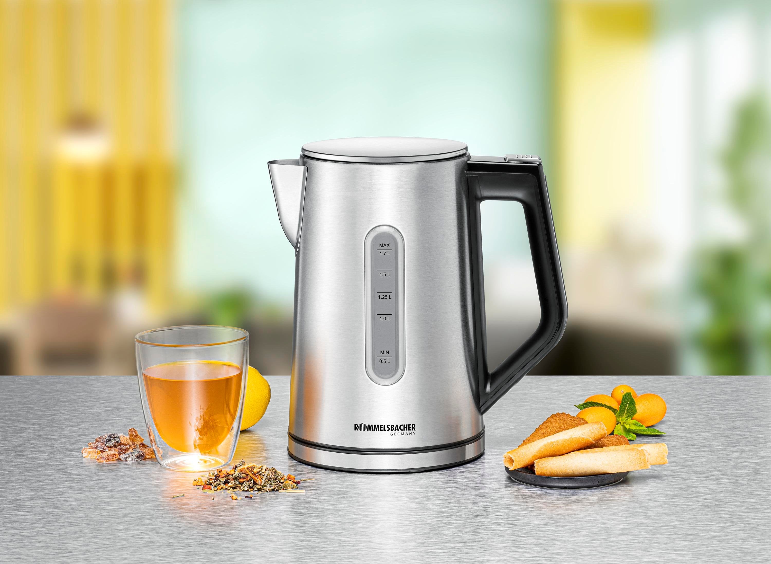EAN 4001797881007 - Rommelsbacher Wasserkocher WK 3000 tetera eléctrica 1,7 L 3000 W Negro, Acero inoxidable imagen 7