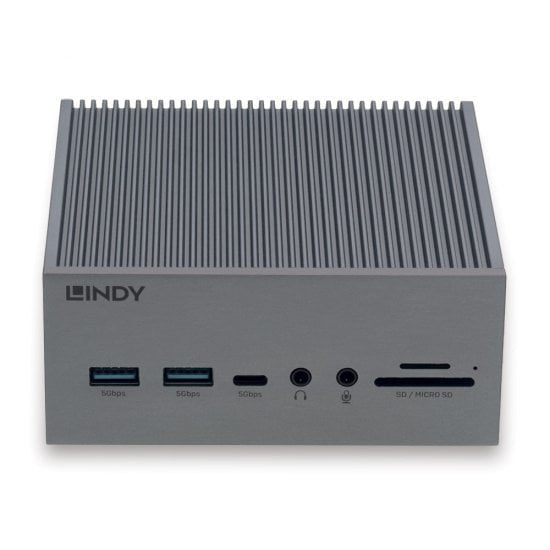 Lindy 43351 Base Para Portátil Y Replicador De Puertos Acoplamiento Usb 3.2 Gen 1 (3.1 Gen 1) Type-C Gris