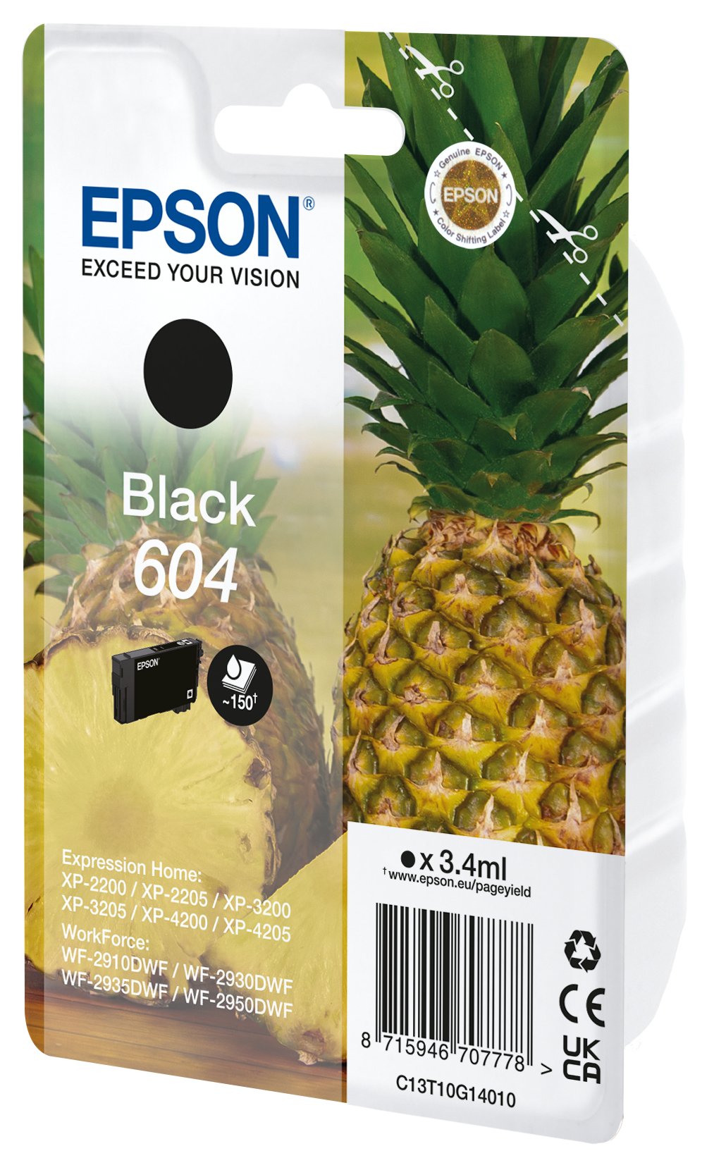 Tinta Original Epson 604 Negro 3.4ml C13t10g14020