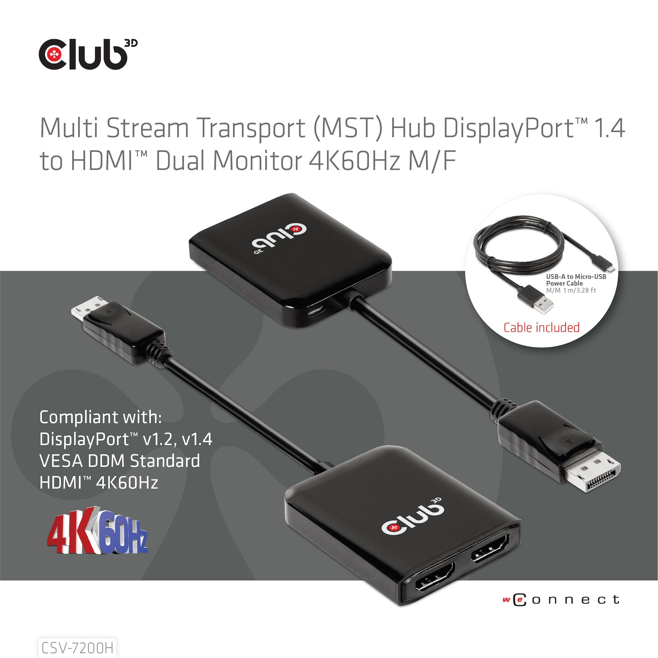 EAN 8719214471996 - CLUB3D CSV-7200H divisor de video DisplayPort 2x HDMI imagen 5