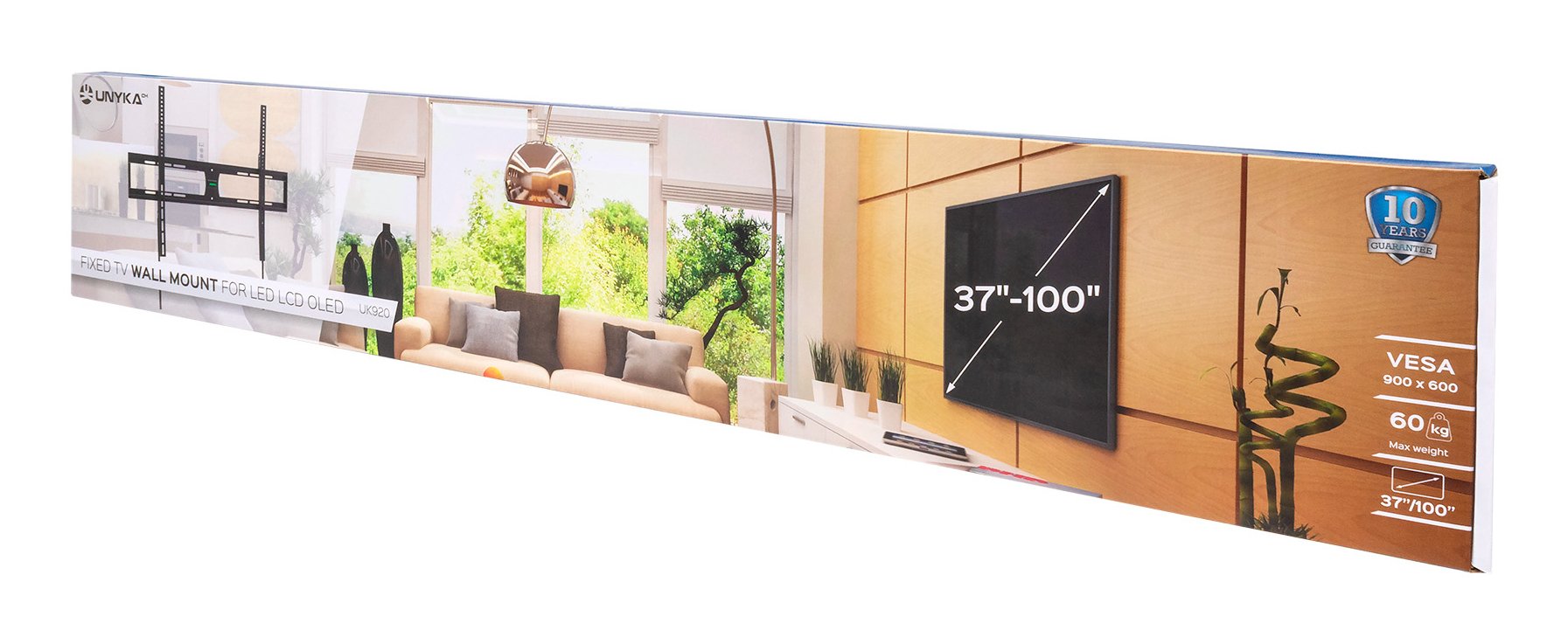 Unykach Soporte Fijo De Pared Para Tv De 37"-100" - Peso Max 60kg - Vesa 900x600mm - Negro