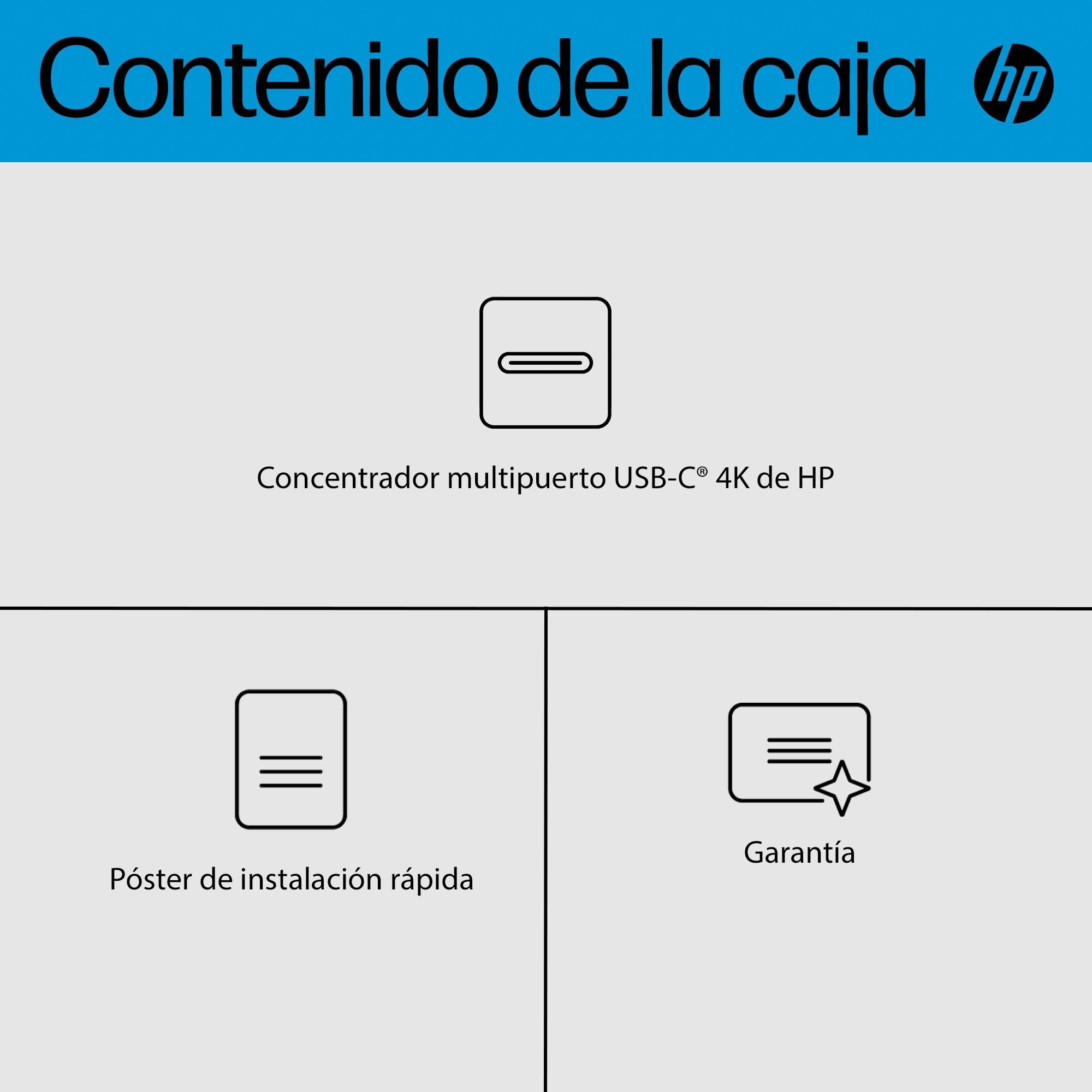 EAN 0196548907007 - HP 4K USB-C Multiport Hub USB Tipo C 10000 Mbit/s Negro imagen 5