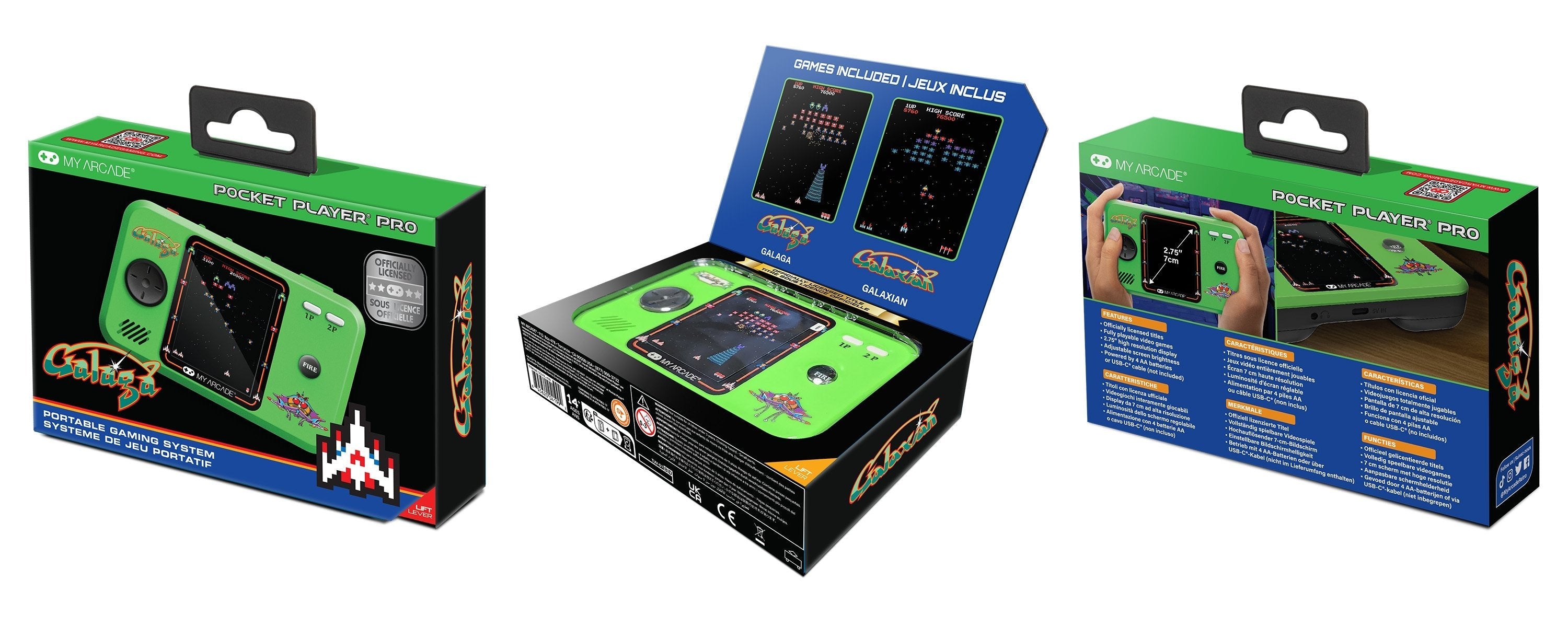 My Arcade Pocket Player Pro Galaga Dgunl-4199