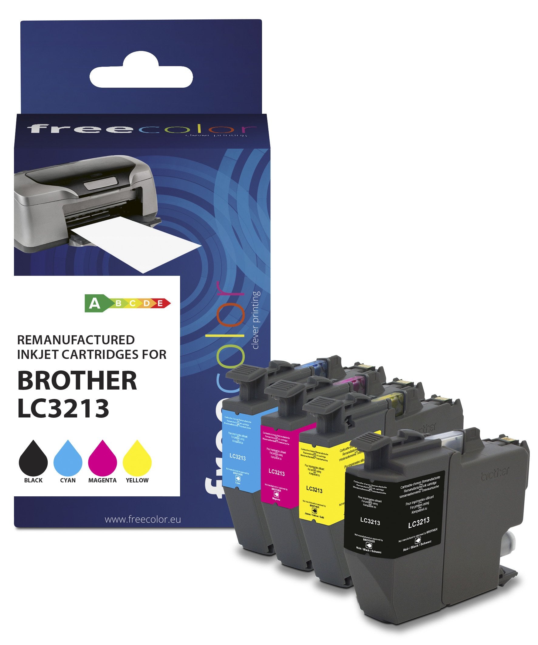 EAN 3112539918309 - Freecolor K10199F7 cartucho de tinta 4 pieza(s) Compatible Negro, Cian, Magenta, Amarillo imagen 1
