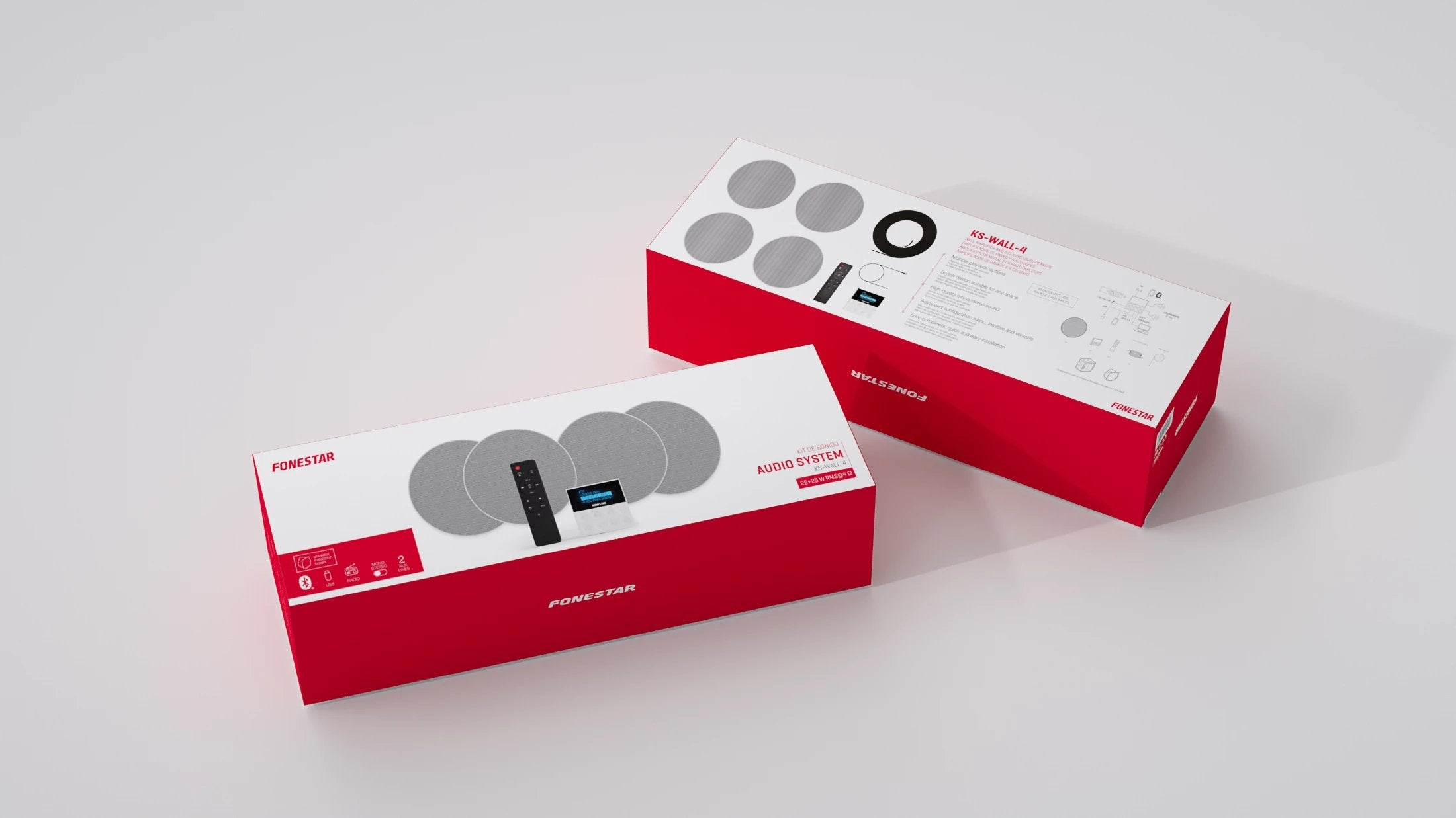 EAN 8422521013079 - Fonestar KS-WALL-4 sistema de audio para el hogar Minicadena de música para uso doméstico 50 W Negro, Gri imagen 6