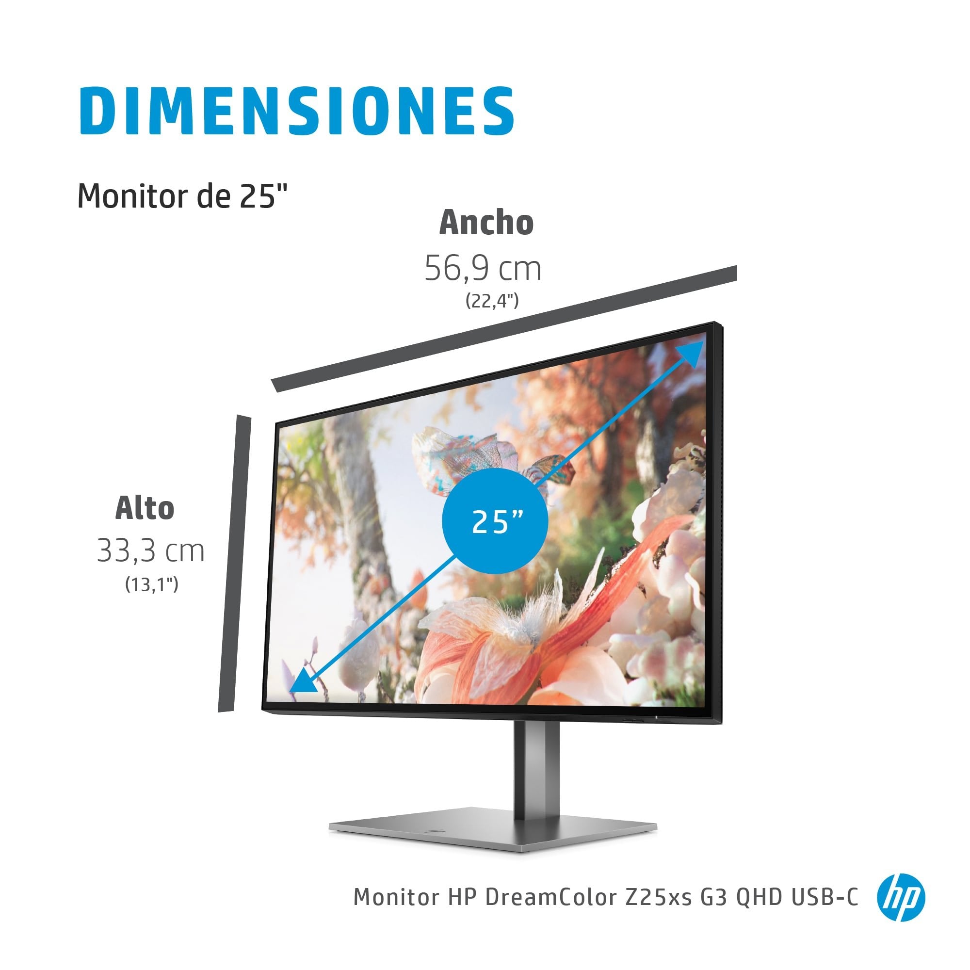 EAN 0195122232238 - HP Z25xs G3 pantalla para PC 63,5 cm (25") 2560 x 1440 Pixeles Quad HD Negro imagen 14