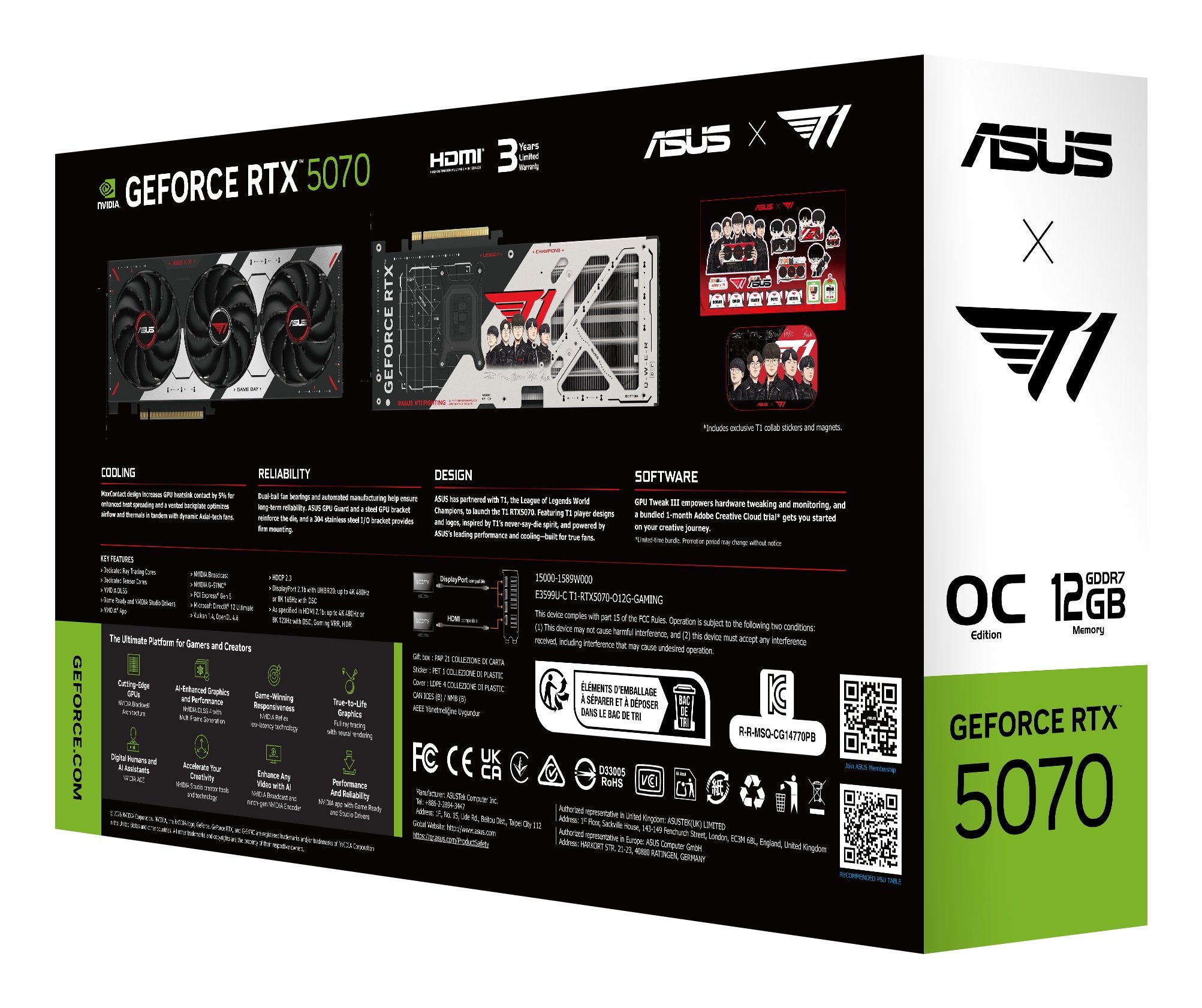 EAN 4711636601399 - ASUS T1-RTX5070-O12G-GAMING NVIDIA GeForce RTX 5070 12 GB GDDR7 imagen 13