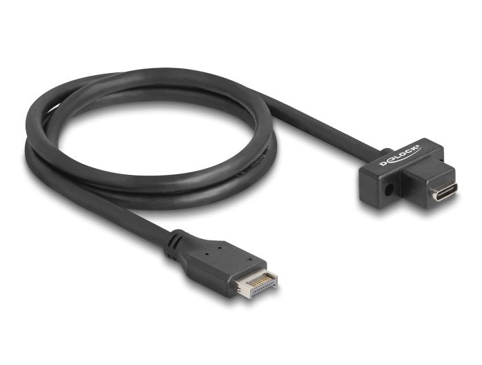 Delock 85776 Cable Usb 10 Gbps Tipo E Key A Macho De 20 Pines Para Usb Type-C Panel De Montaje Hembra De 70 Cm