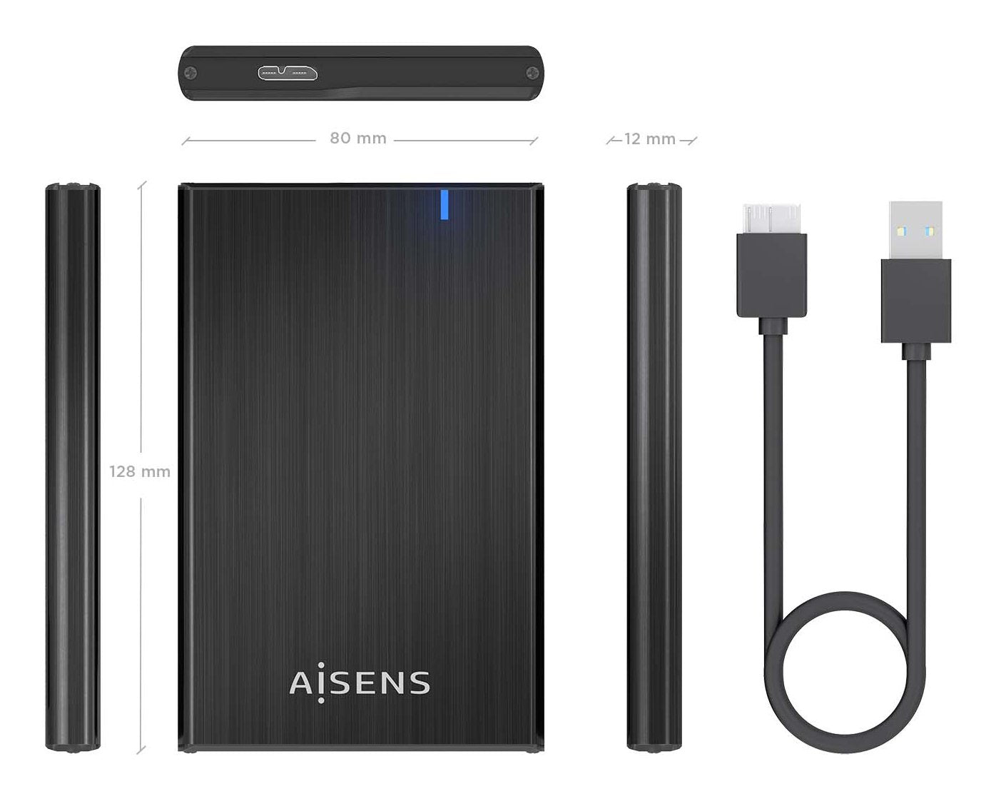 EAN 8435739902158 - AISENS ASE-2528B caja para disco duro externo Carcasa de disco duro/SSD 2.5" imagen 5