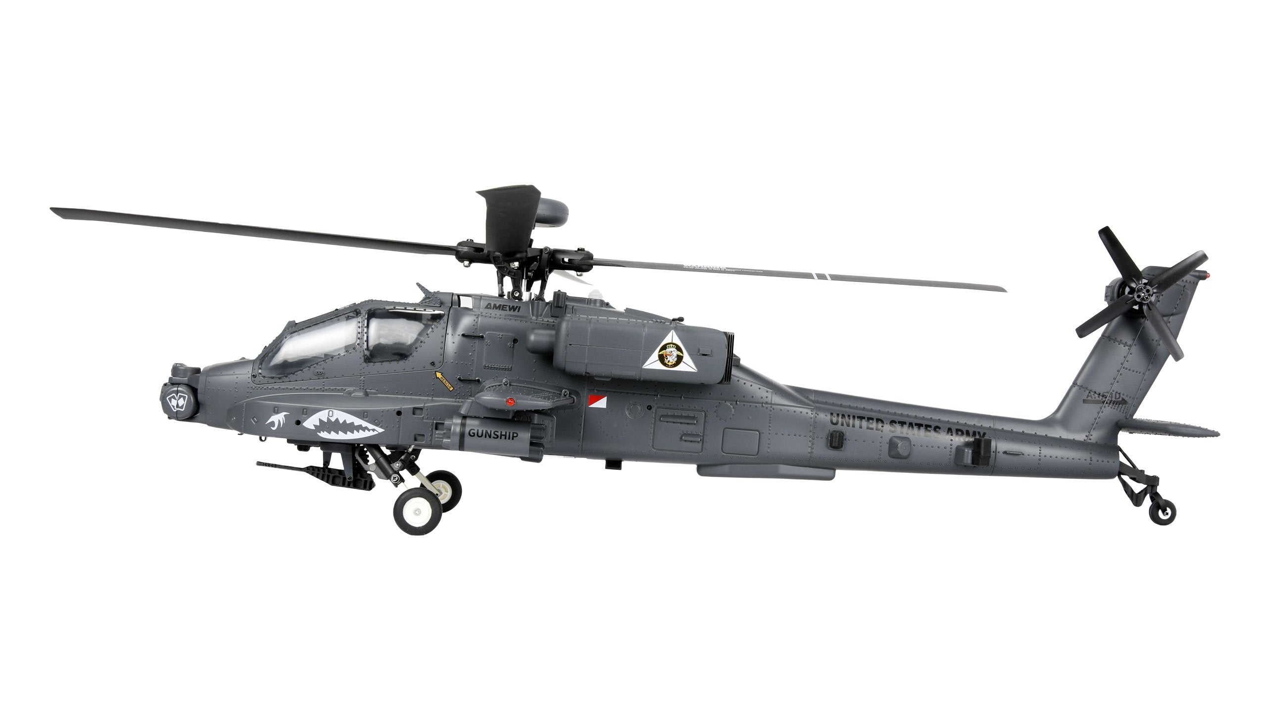 Amewi Apache Ah-64d Cp Helikopter 6g 3d Rtf Gris