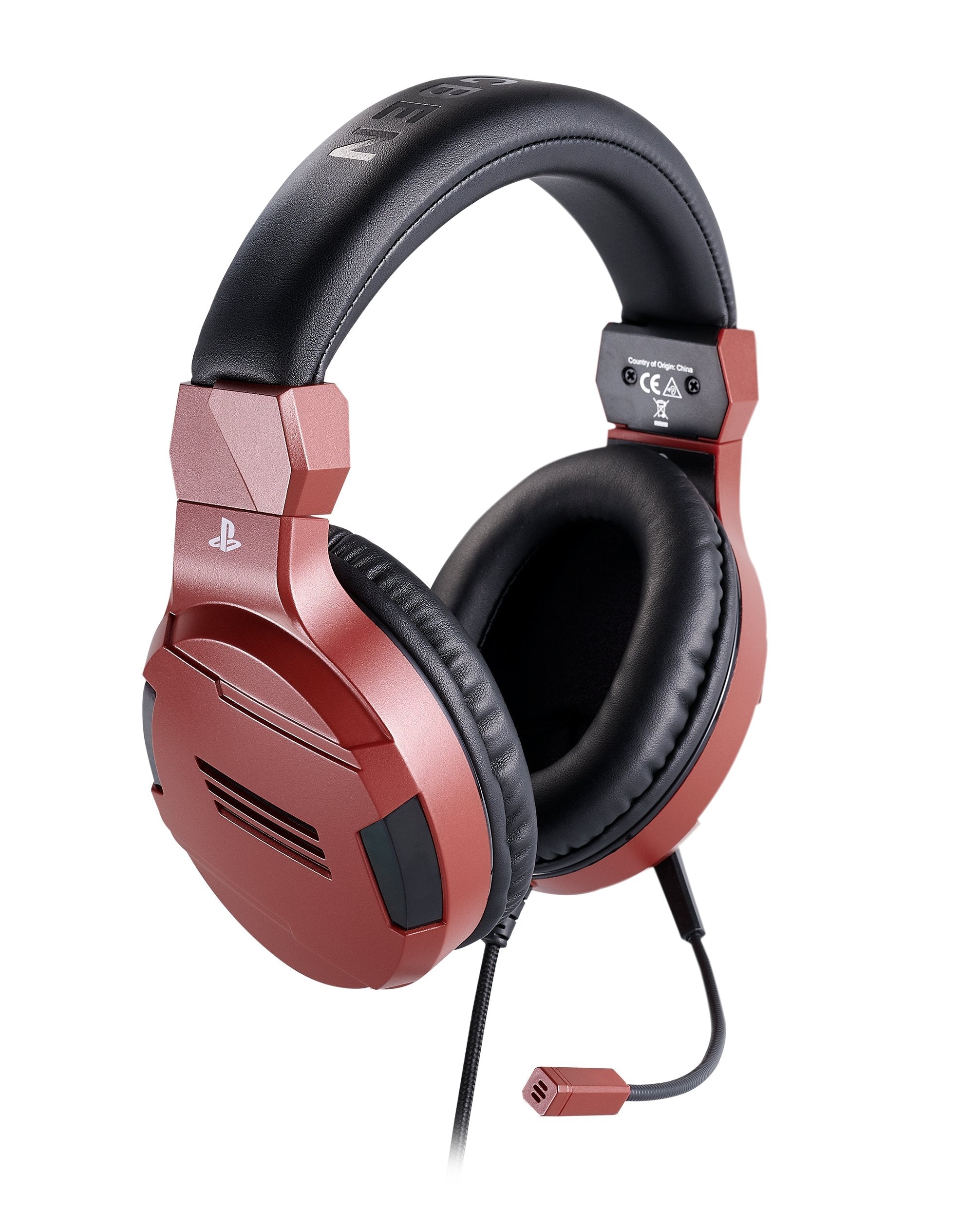 Auriculares Nacon Ps4ofheadsetv3red Bigben Con Micrófono Rojo