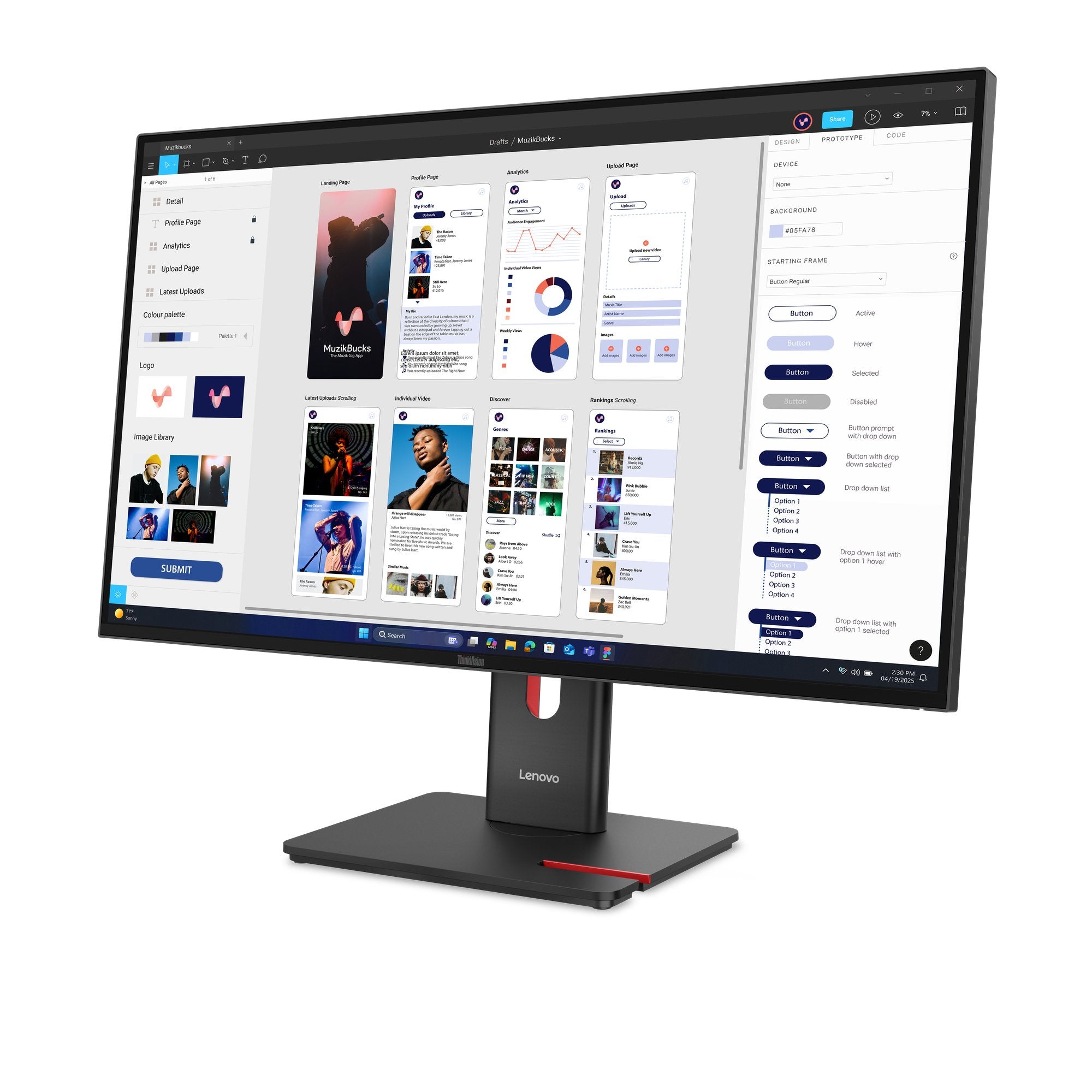 Monitor Lenovo Thinkvision T32ud-40 31.5 3840x2160 Hdmi 3y Warranty