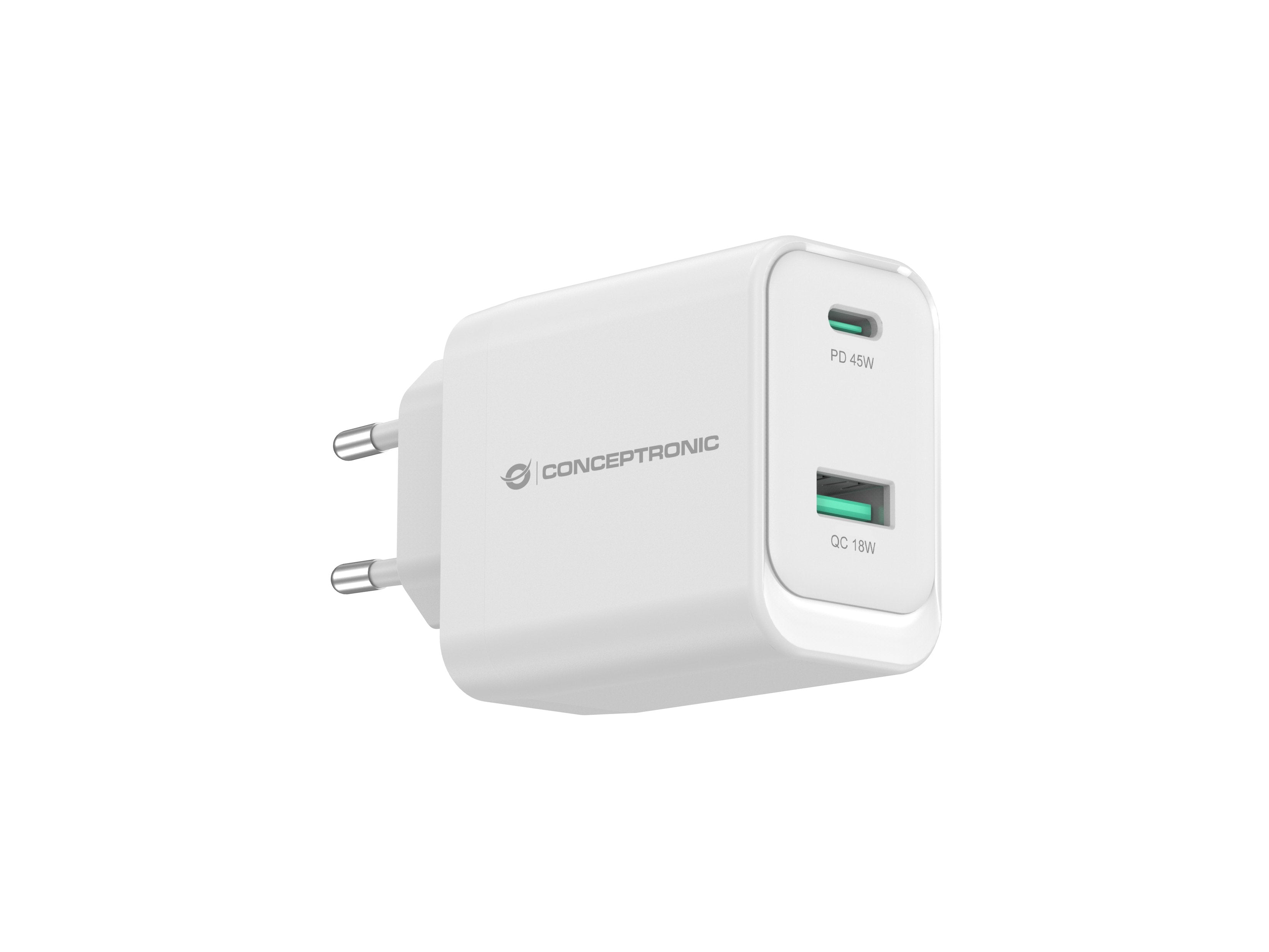 EAN 4015867240717 - Conceptronic ALTHEA20W45 cargador de dispositivo móvil Universal Blanco Corriente alterna Carga rápida In imagen 2