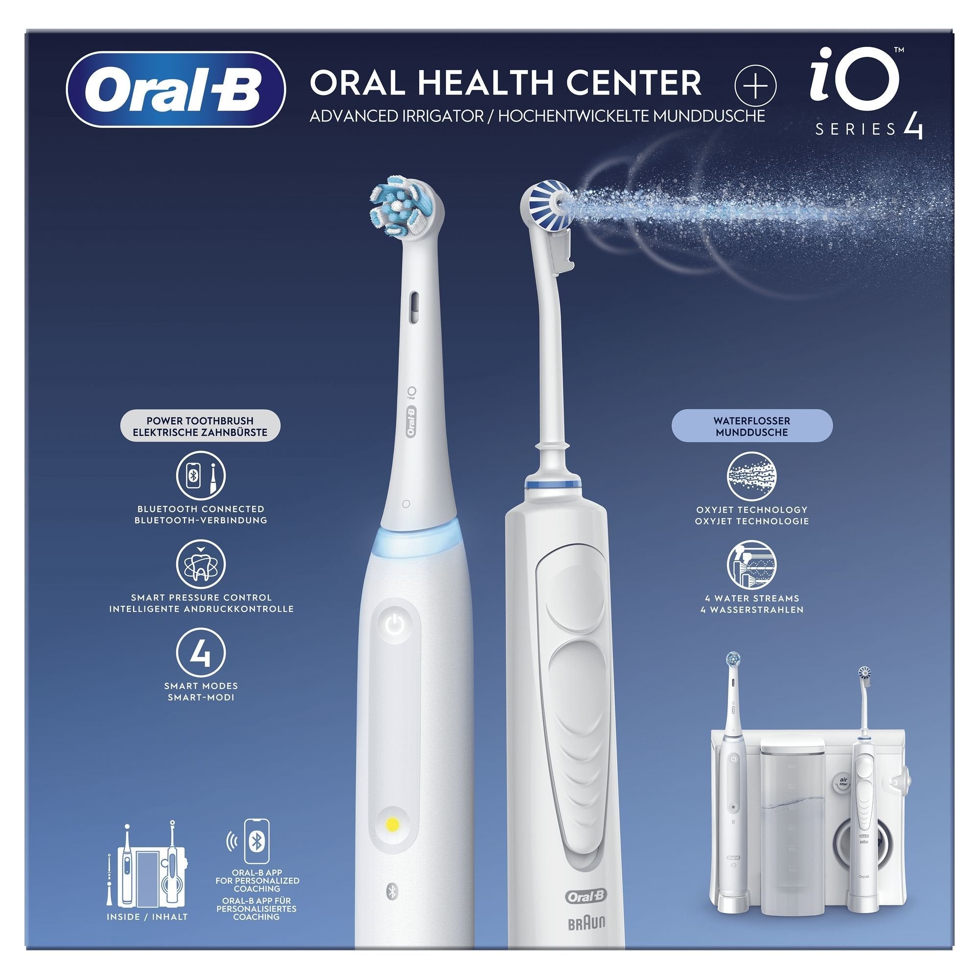 EAN 8006540841068 - Oral-B iO4 & OxyJet Adulto Cepillo dental oscilante Blanco imagen 1