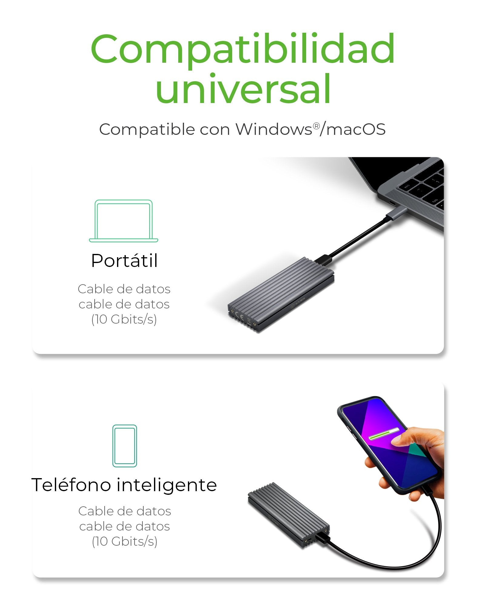 EAN 4250078168911 - ICY BOX IB-1817M-C31 Caja externa para unidad de estado sólido (SSD) Gris M.2 imagen 8